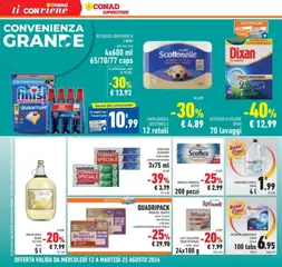 Anteprima del volantino Detersivo in Polvere Dixan, 70 lavaggi valido a partire dal 12/08/2026 | Pagina: 6 | Prodotti: Detersivo in polvere, Pesce, Vino, Lavastoviglie
