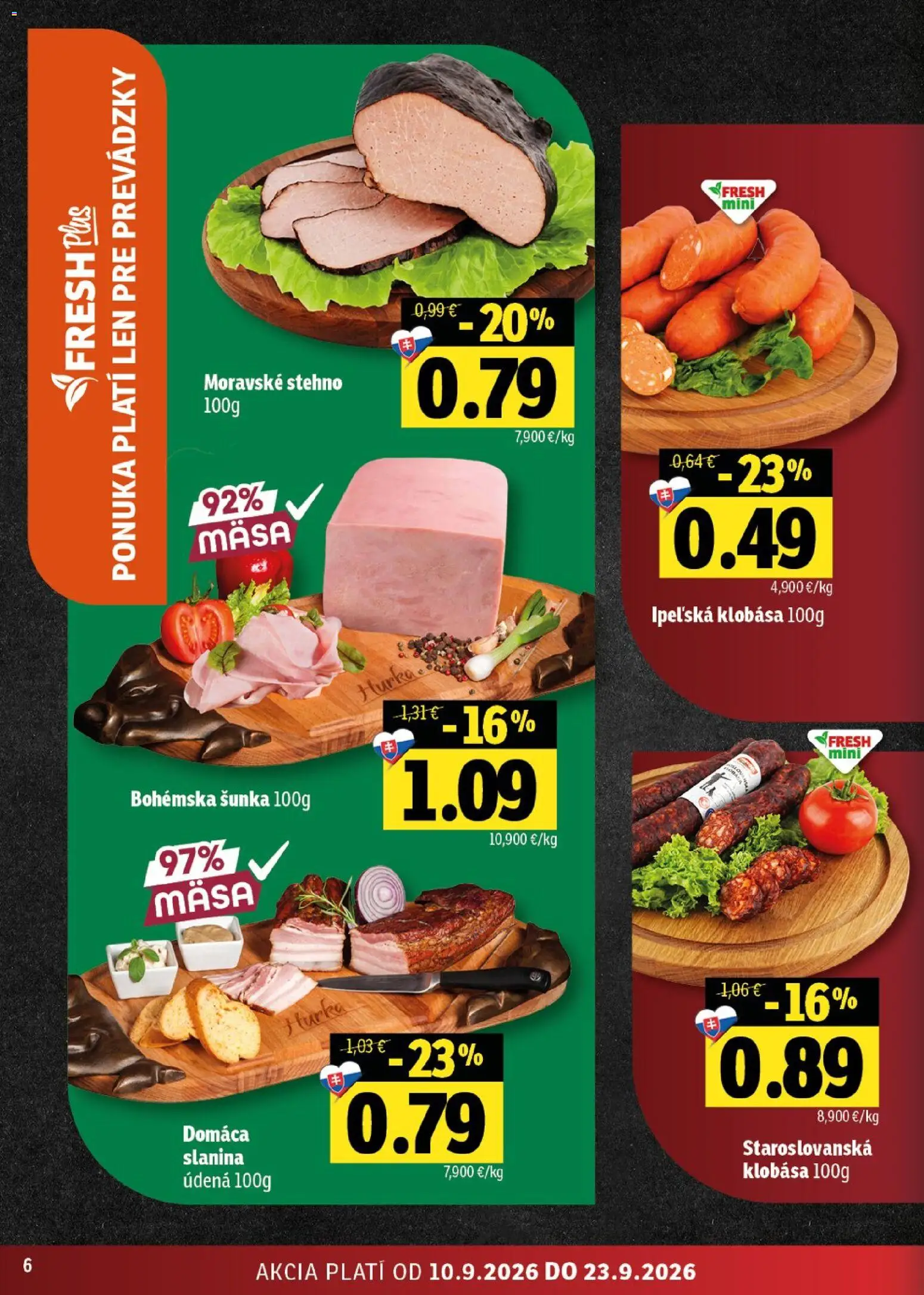 Nové Fresh akcie – leták je platný od 10.09.2026 | Strana: 6