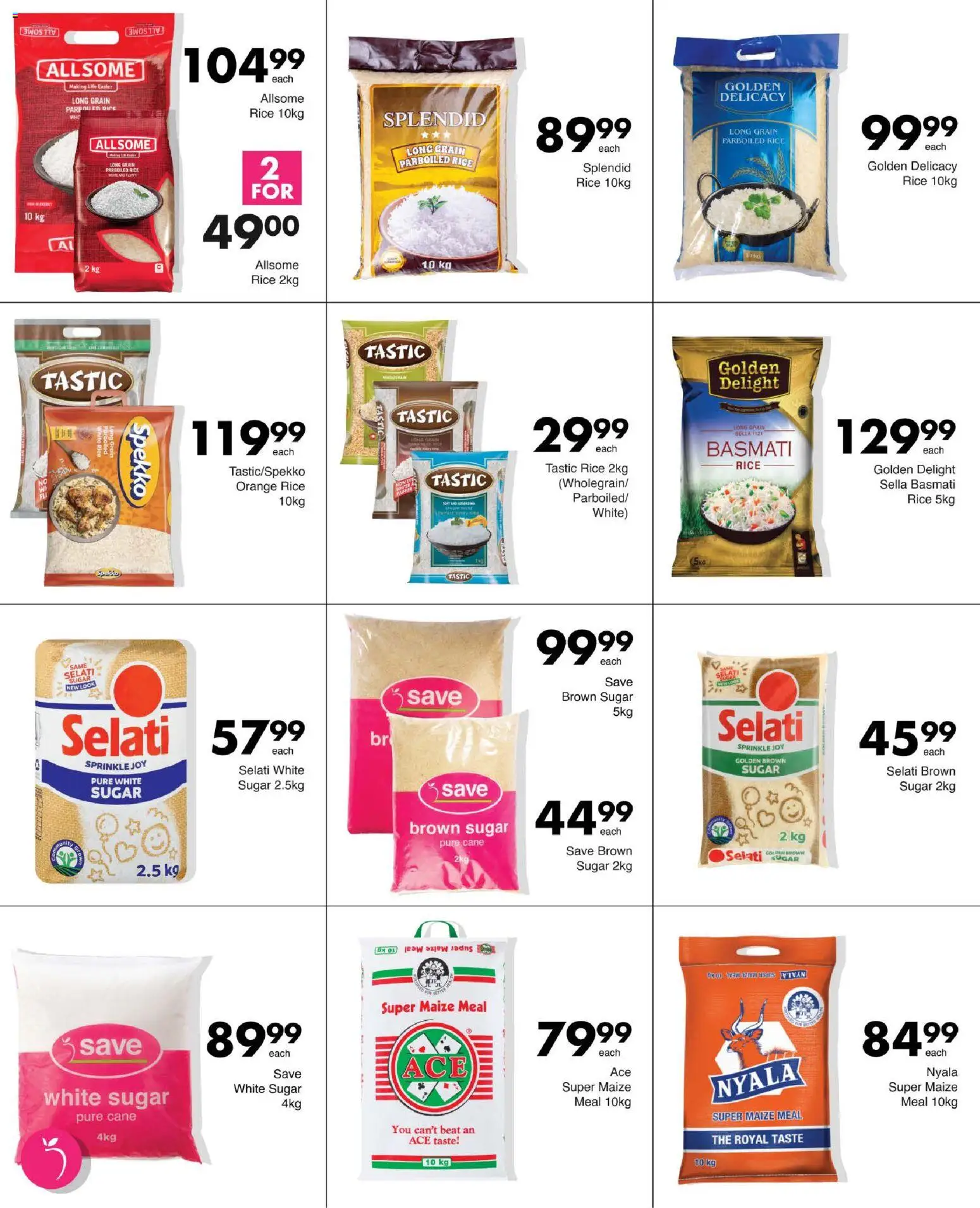 New Save catalogue – valid from 13/08/2026 | Page: 27 | Products: Maize meal, Rice, Sugar
