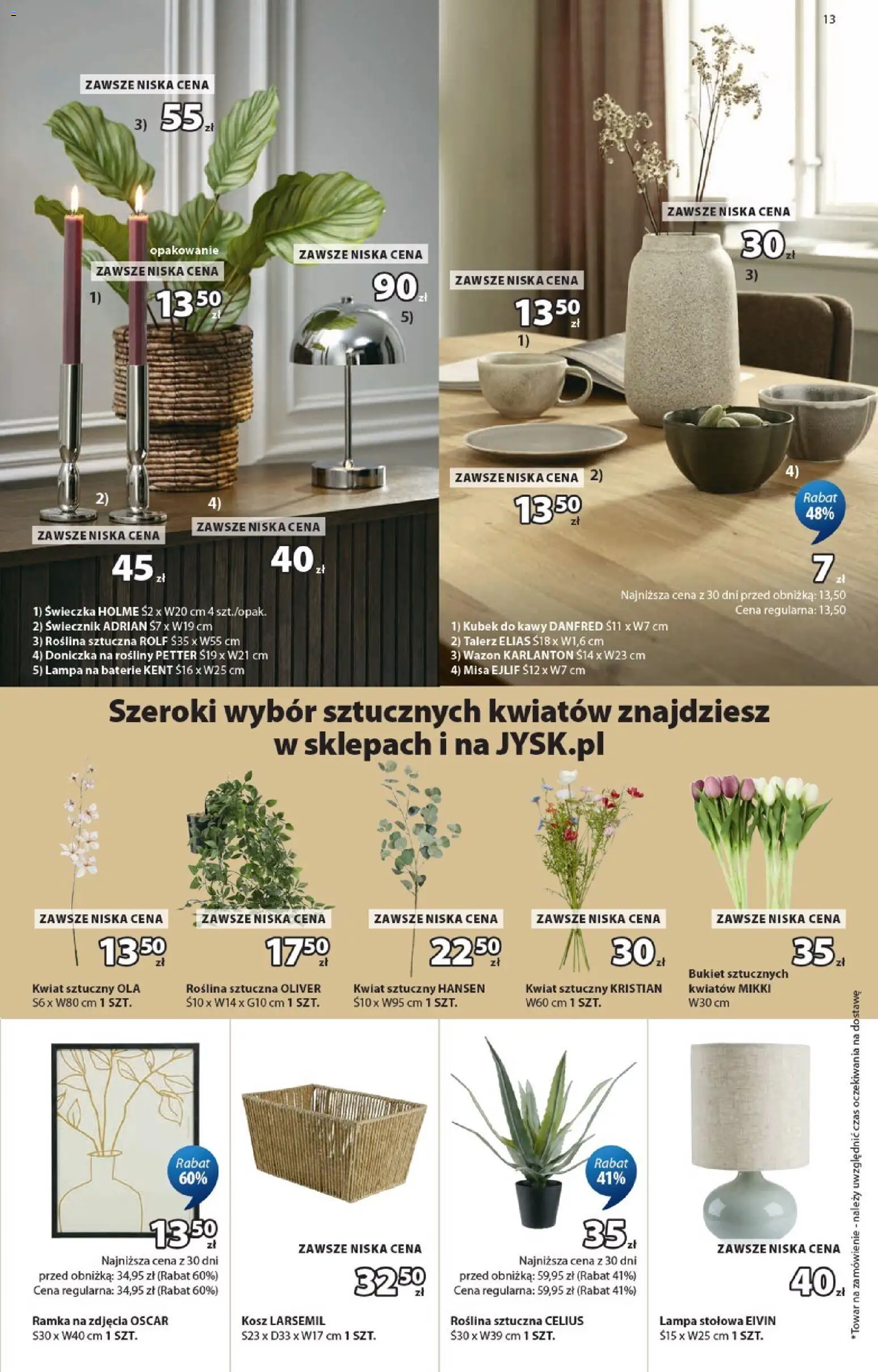 JYSK gazetka od 10.06.2026 | Strona: 13 | Produkty: Baterie, Doniczka, Lampa, Rosliny