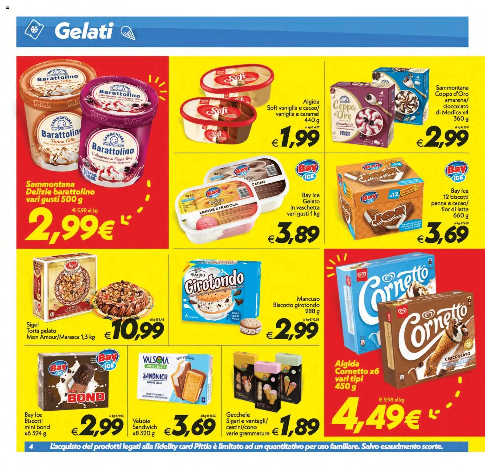 Volantino SuperConveniente del 21/08/2026 | Pagina: 4 | Prodotti: Cioccolato, Biscotti, Gelato, Torta gelato