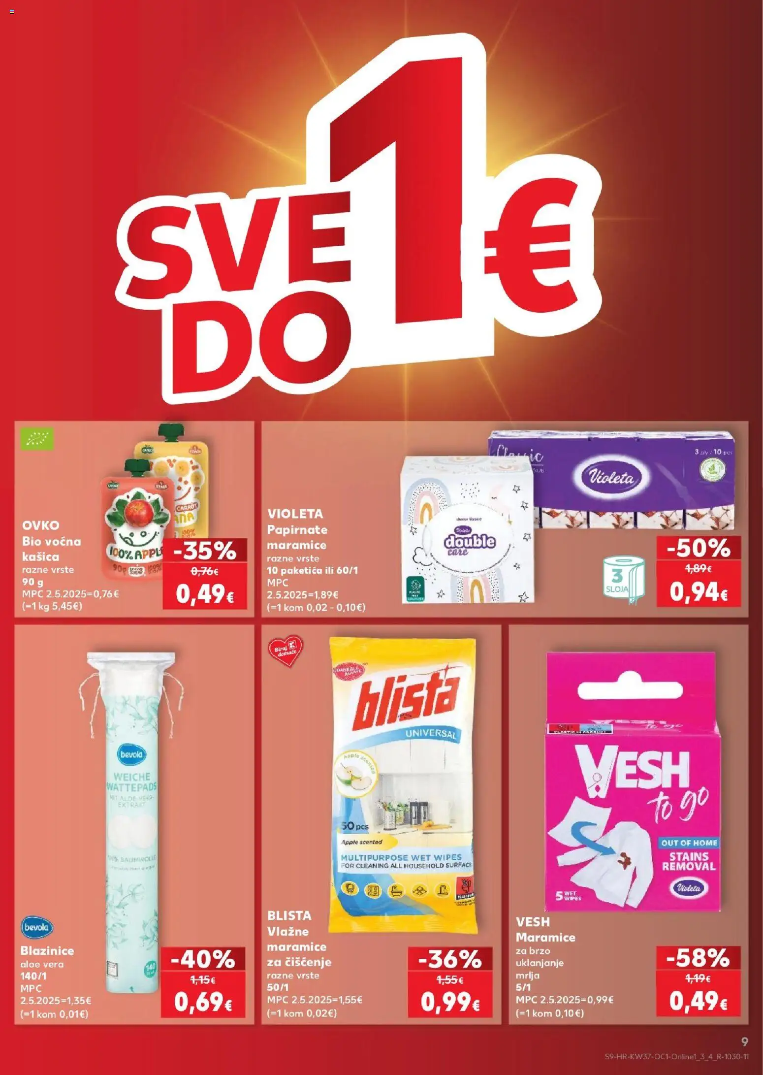 Kaufland HR akciós ujság - amely érvényes a következő dátumtól: 2026.09.09. | Oldal: 9 | Termékek: PC, Aloe vera