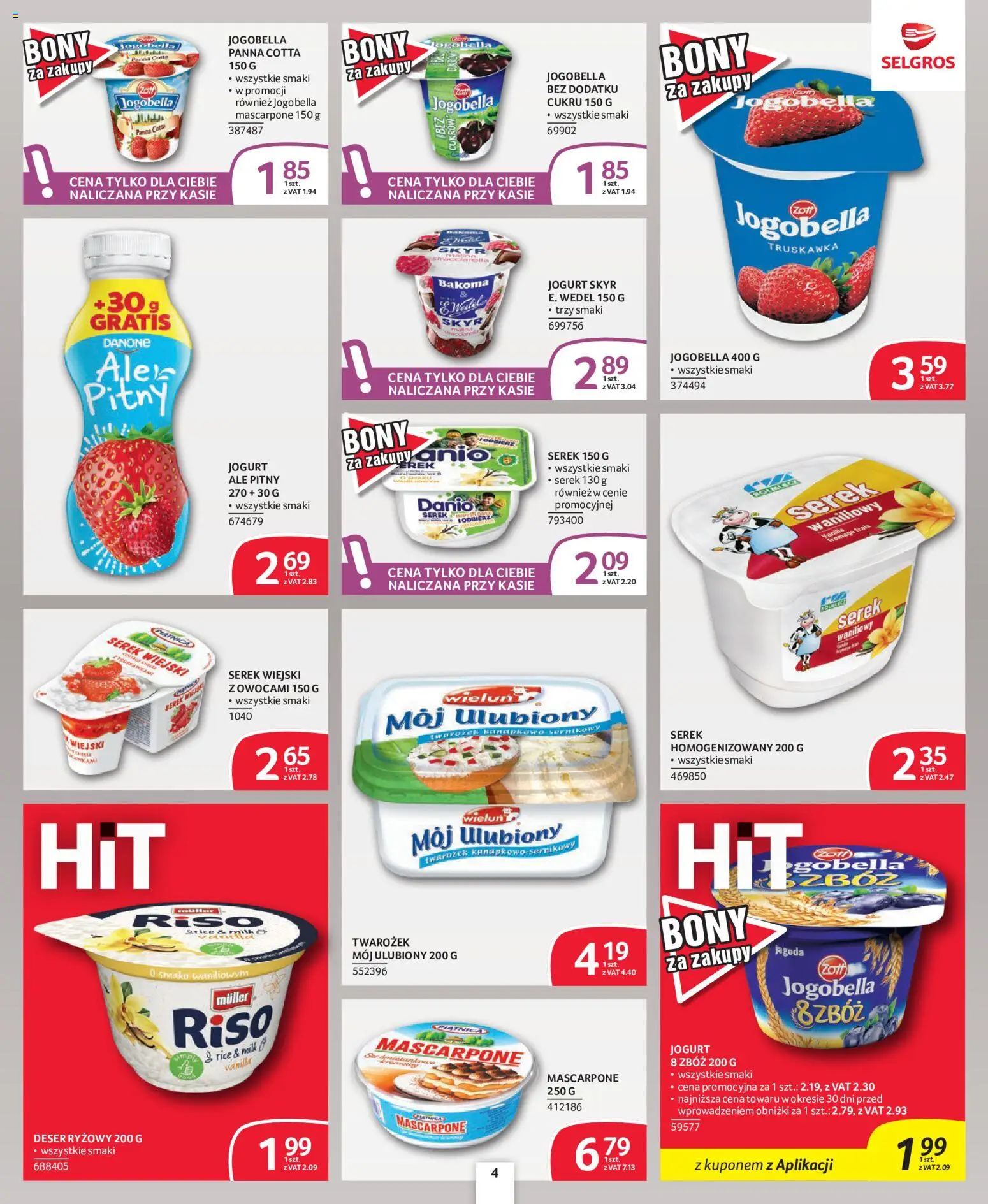 Selgros cash&carry gazetka - Oferta dla profesjonalistów od 08.10.2026 | Strona: 4 | Produkty: Jogurt Skyr, Jogurt, Twarożek, Skyr