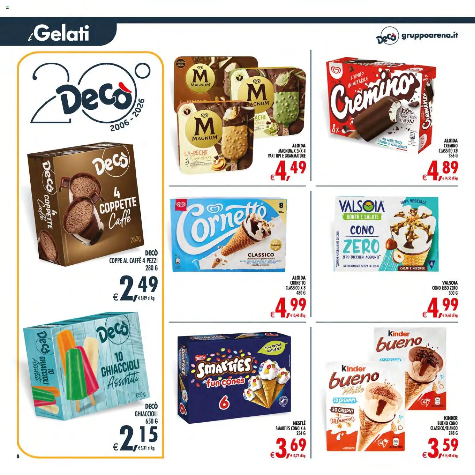 Volantino Decò del 30/06/2026 | Pagina: 6 | Prodotti: Riso, Panna, Latte, Cacao