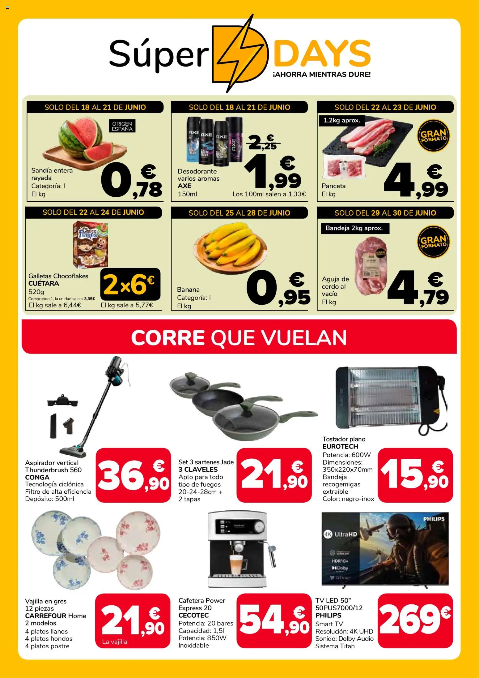 Supeco folleto │ válido desde el 18.06.2026 | Página: 3 | Productos: Galletas, Audio, Aspirador, Bandeja