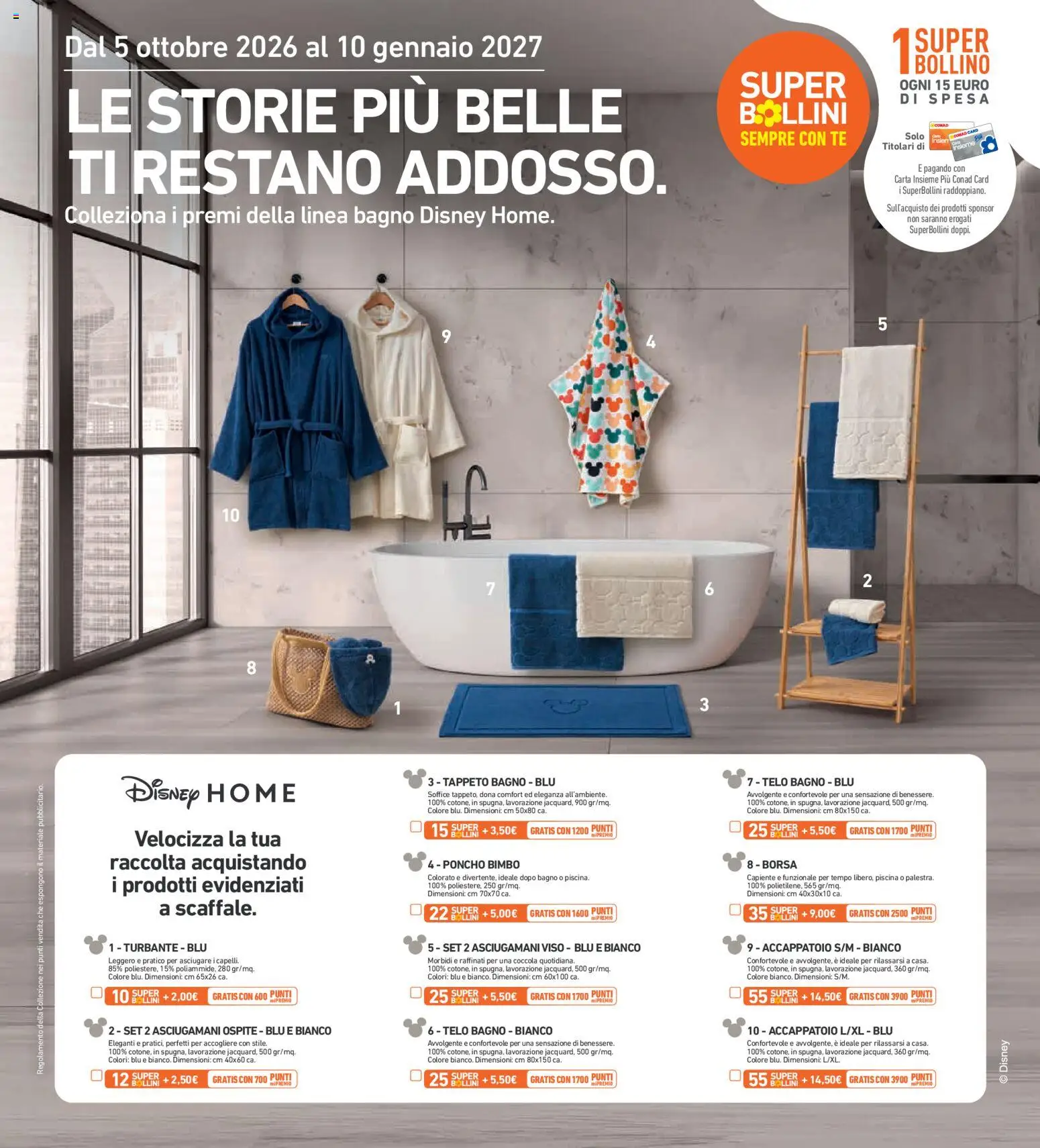 Volantino Conad del 08/10/2026 | Pagina: 28 | Prodotti: Tè, Accappatoio, Borsa, Asciugamani