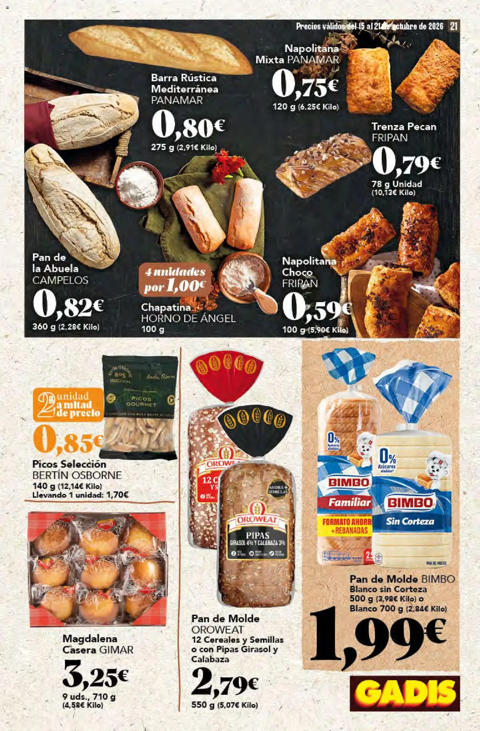 Gadis - folleto │ válido desde el 15/10/2026 | Página: 21 | Productos: Calabaza, Cereales, Pan de molde, Horno