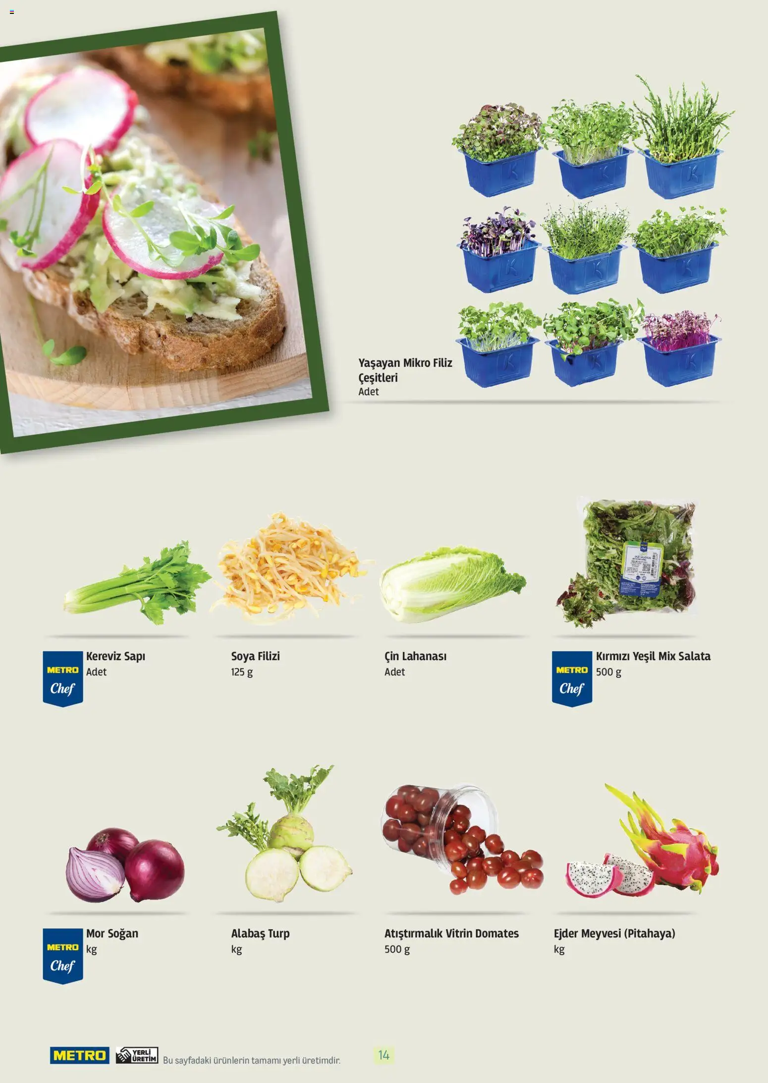 Metro - Bitki Bazlı ve Vegan 2025 - 21 Ekim 2025 tarihinden itibaren geçerlidir | Sayfa: 14 | Ürünler: Atıştırmalık, Turp, Salata, Soğan