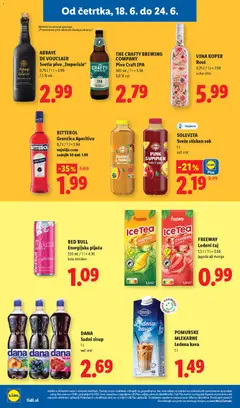 Lidl katalog akcije – veljaven od 18.06.2026 | Stran: 12 | Izdelki: Ledeni čaj, Sok, Pivo, Mango