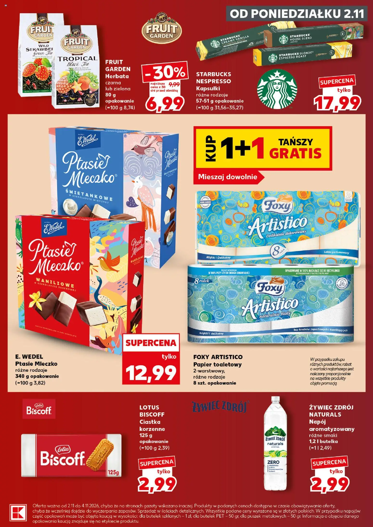 Kaufland Polsko leták - Mocny start od 02.11.2026 | Strana: 7 | Produkty: Marshmallow, Starbucks, Nespresso, Lotus