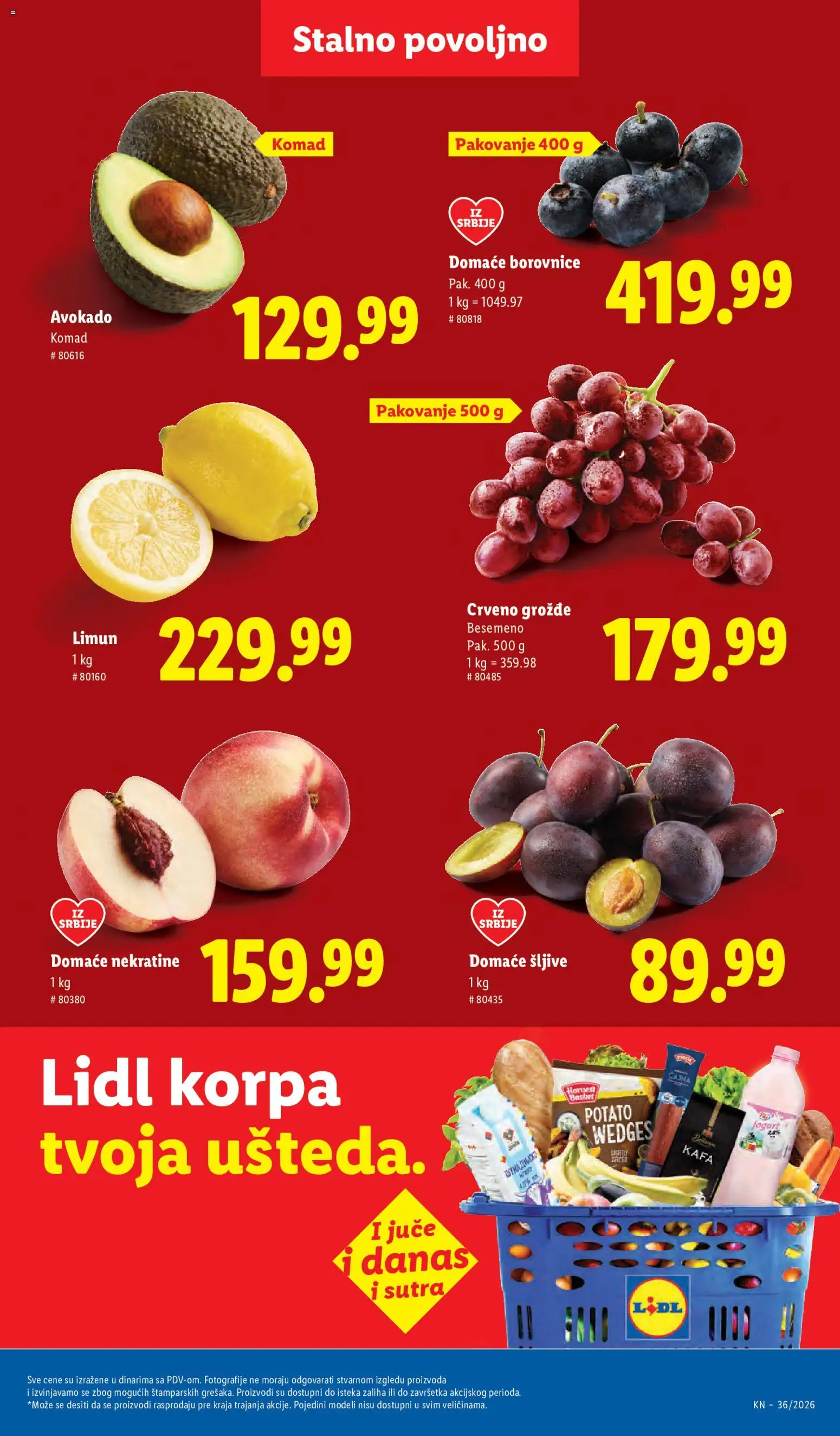 Lidl katalog - važi od 03.09.2026 | Strana: 51 | Proizvode: Grožđe, Korpa, Jogurt, Nektarine