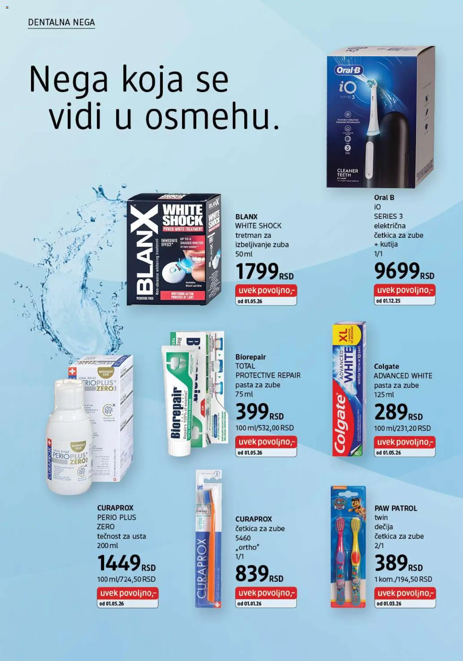 DM Drogerie katalog - važi od 01.05.2026 | Strana: 18 | Proizvode: Električna četkica, Električna četkica za zube, Pasta za zube, Četkica za zube