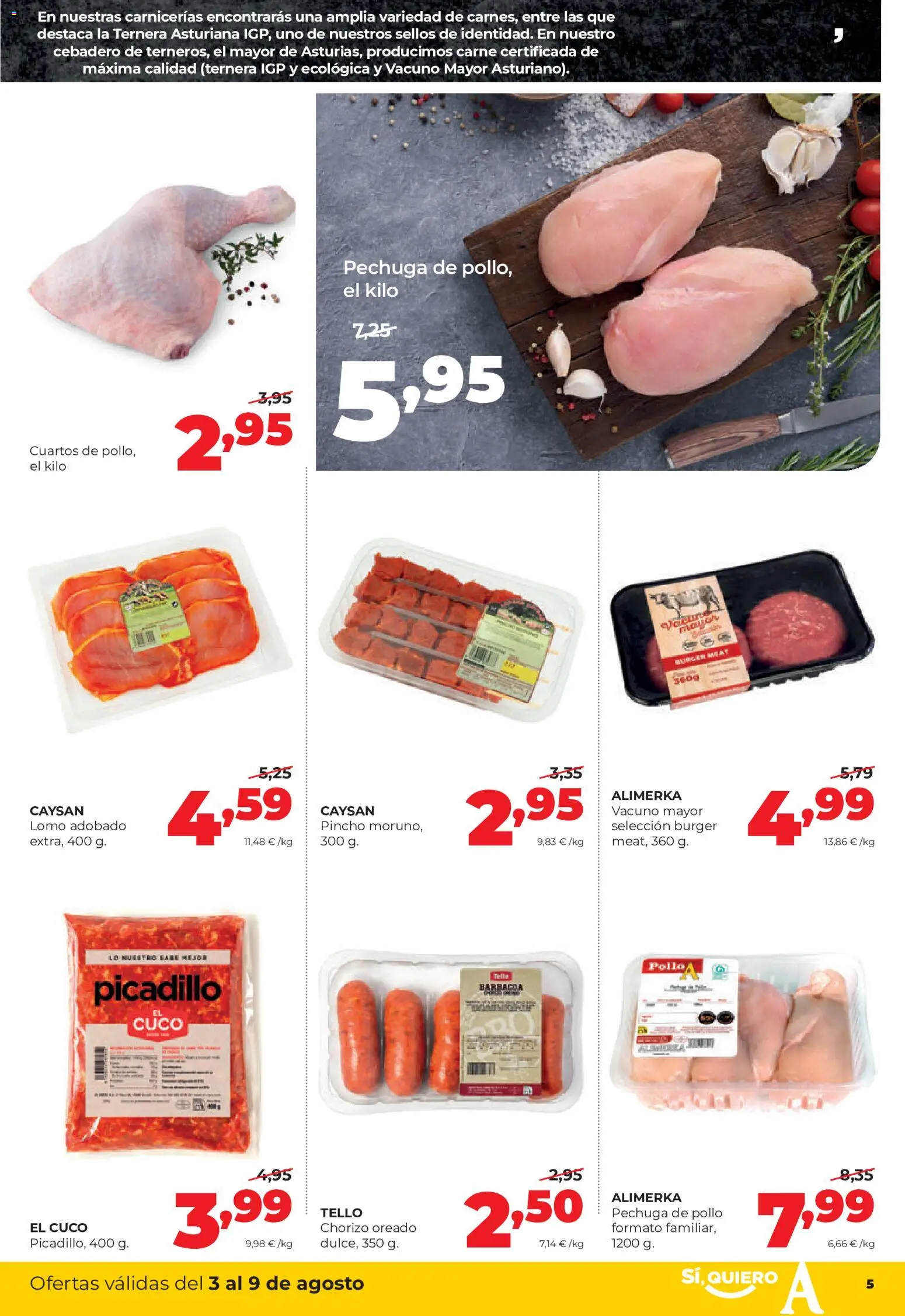 Alimerka folleto Castilla y León │ válido desde el 03/08/2026 | Página: 5 | Productos: Barbacoa