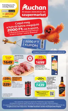 Auchan Szupermarket akciós újság - amely érvényes a következő dátumtól: 2026.09.03.
