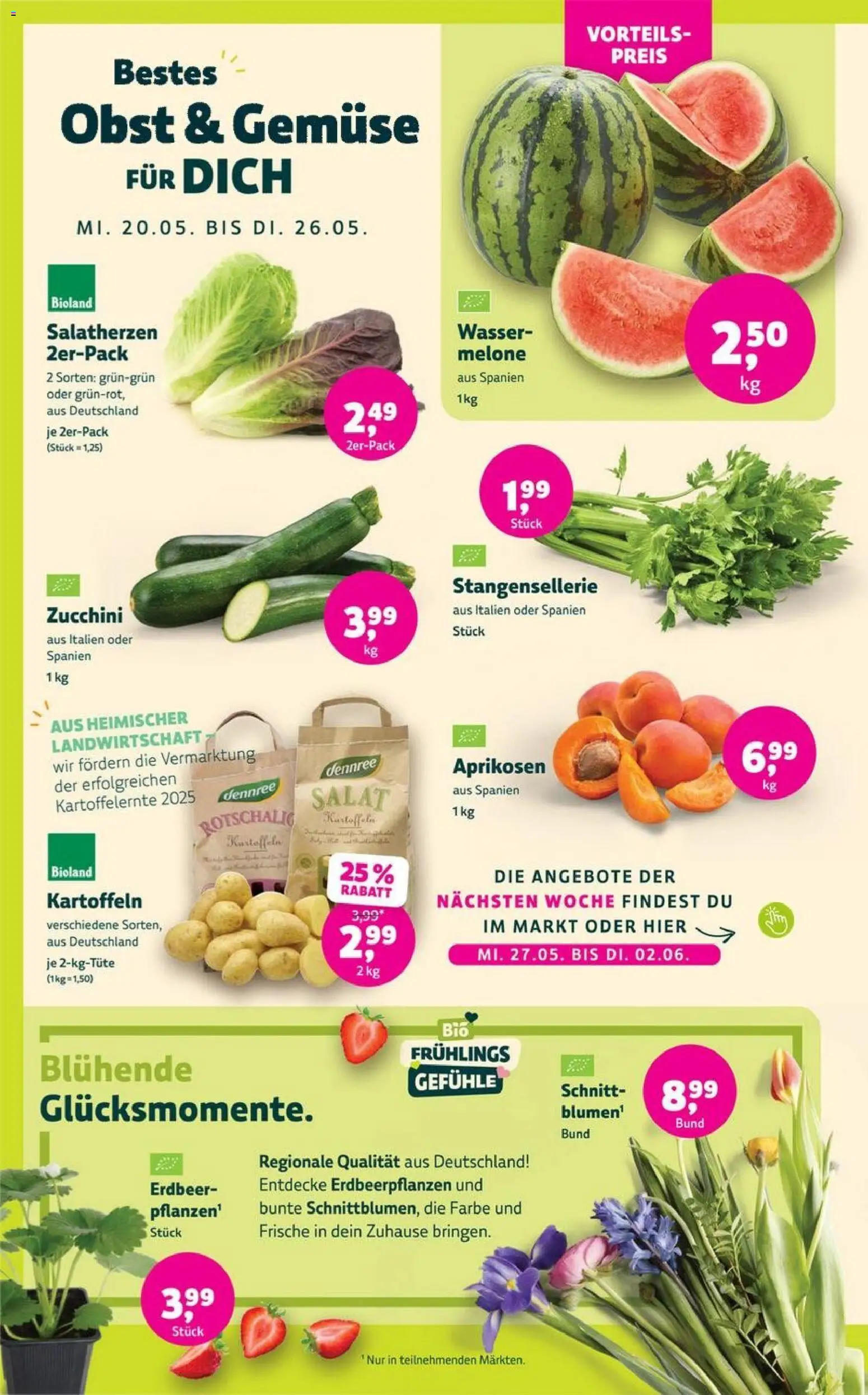 BioMarkt Prospekt 	 – gültig ab 20.05.2026 | Seite: 2 | Produkte: Kartoffeln, Gemüse, Melone, Zucchini