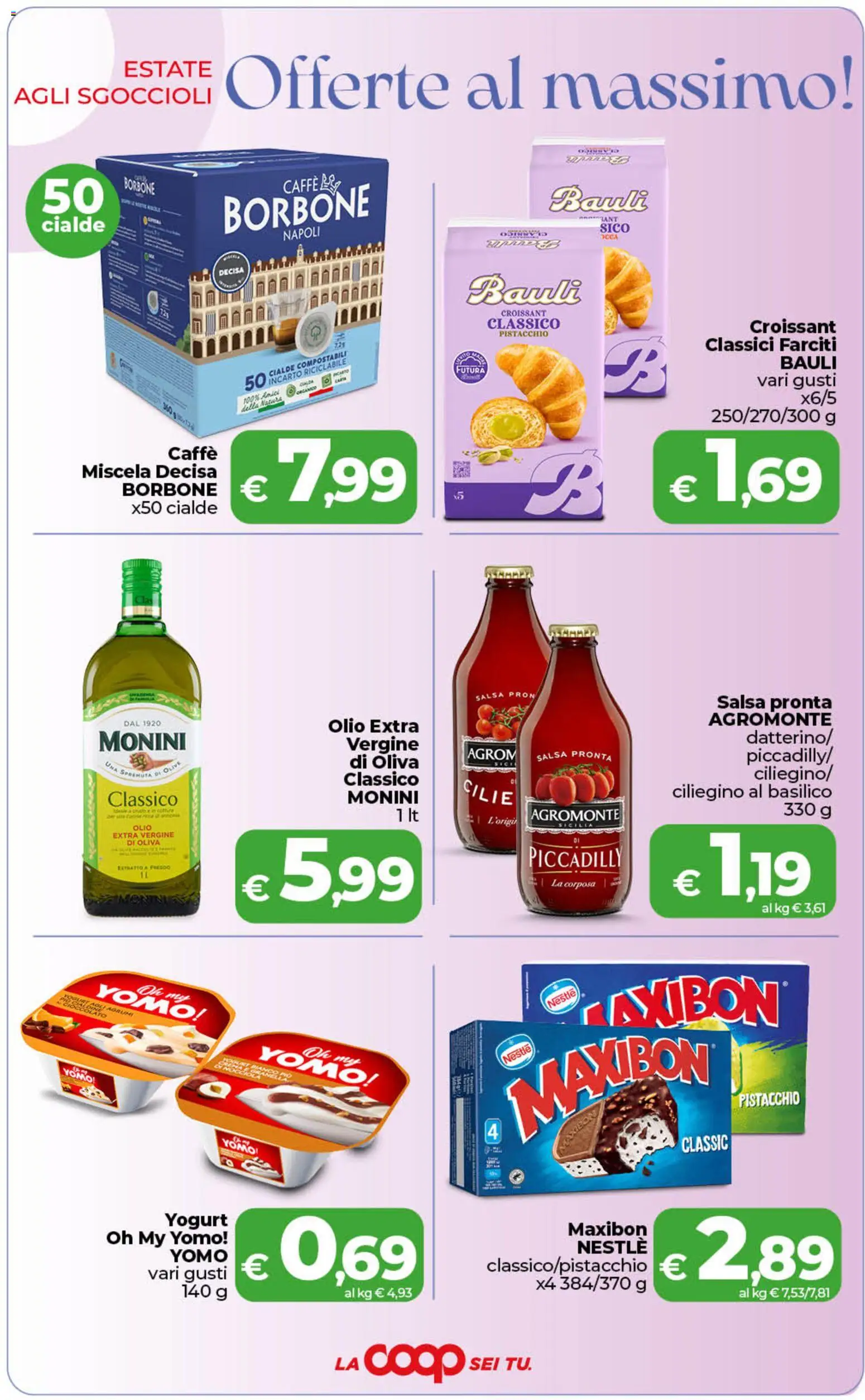Volantino COOP del 21/08/2026 | Pagina: 2 | Prodotti: Pistacchio, Yogurt, Olio, Cialde
