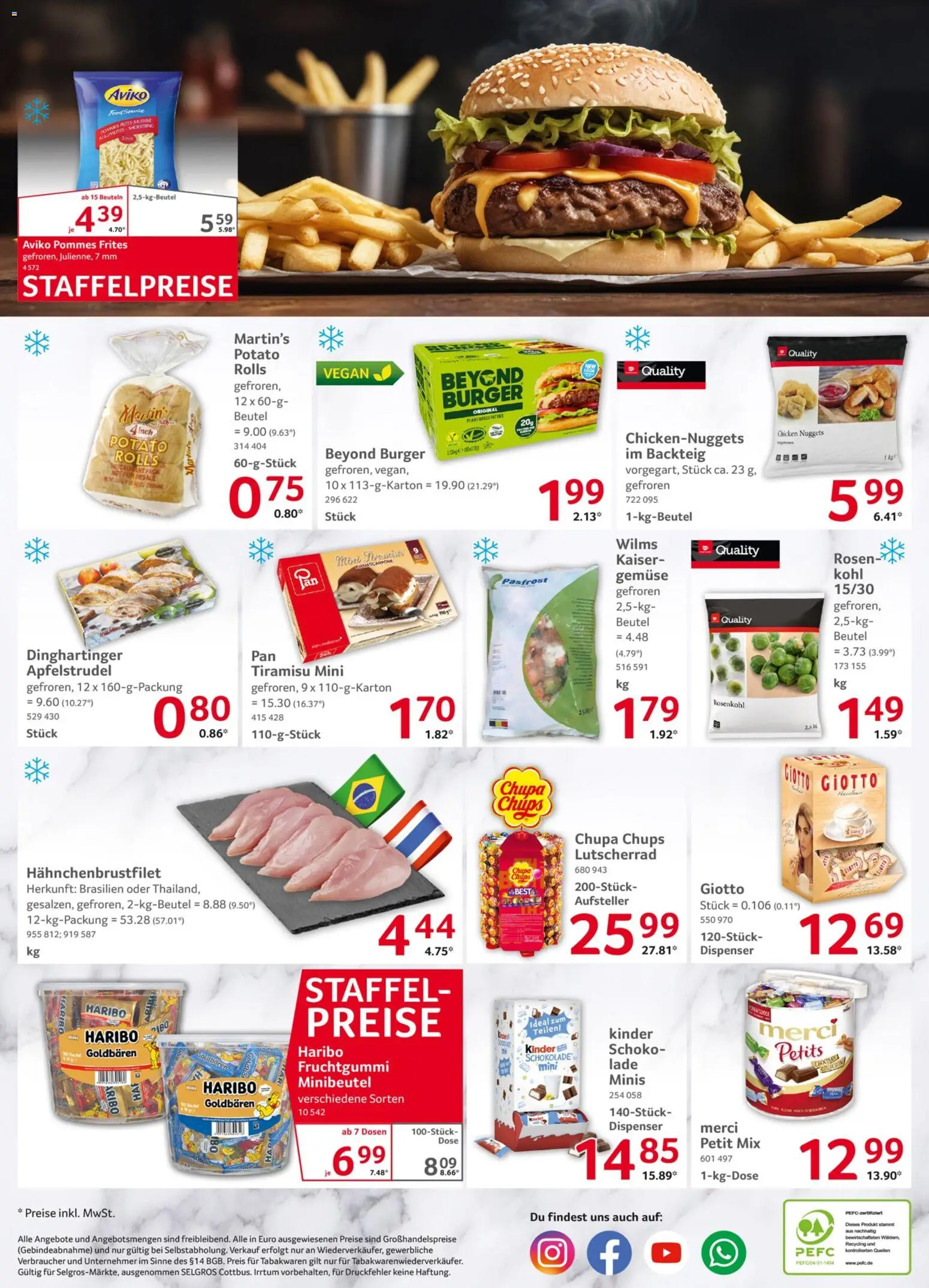 Selgros Prospekt – gültig ab 29.10.2026 | Seite: 24 | Produkte: Merci, Mascarpone, Burger, Pommes frites