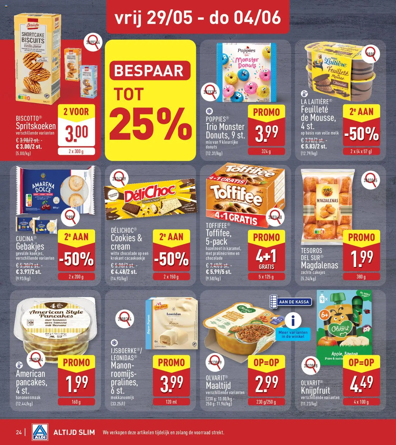 {H1} | Pagina: 24 | Producten: Volle melk, La, Banaan, Melk