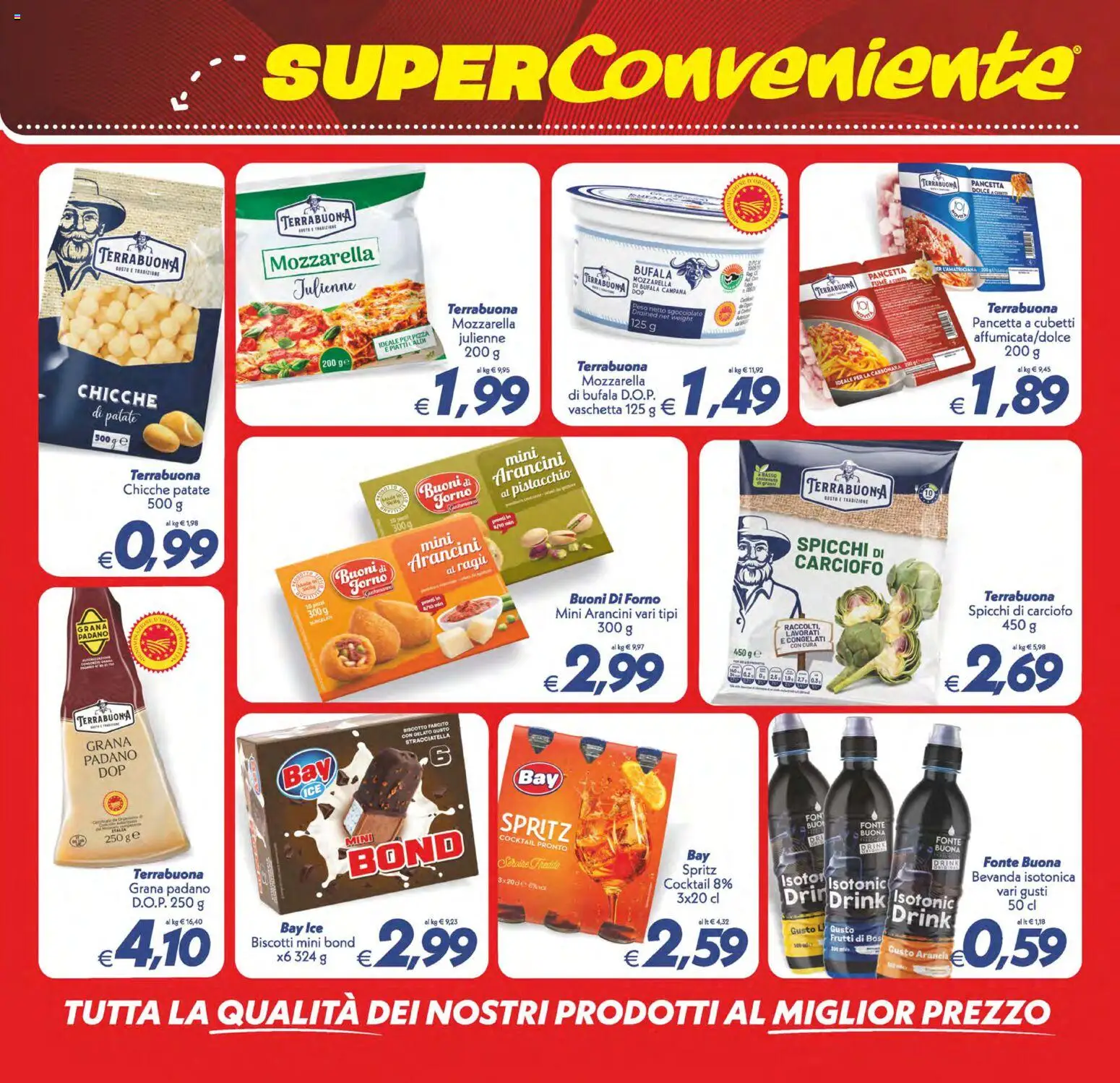 Volantino SuperConveniente del 13/10/2026 | Pagina: 16 | Prodotti: Biscotti, Gelato, Mozzarella, Arancia