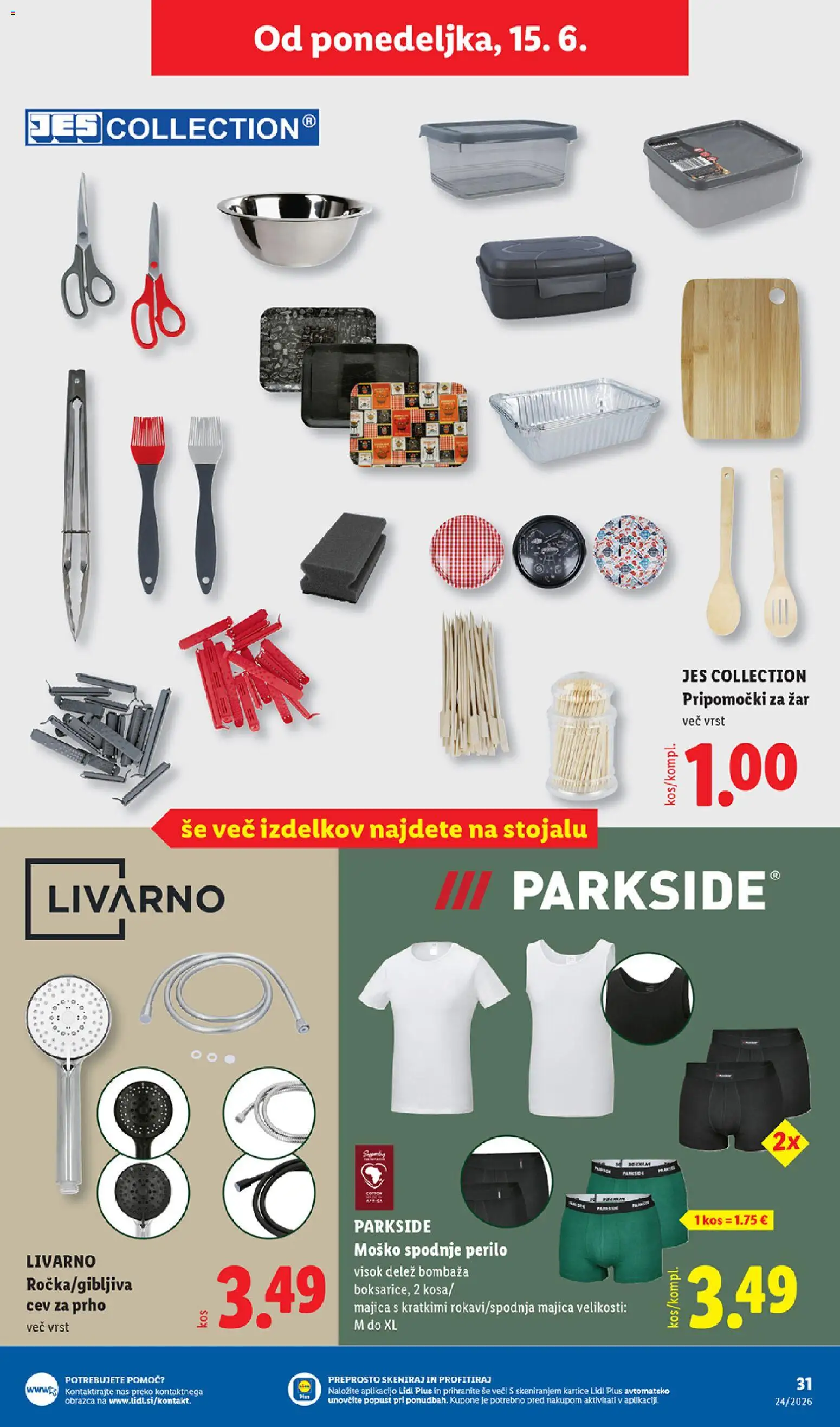 Novi Lidl katalog ponudbe – veljaven od 11.06.2026 | Stran: 65 | Izdelki: Zar, Kos, Majica, Spodnje perilo