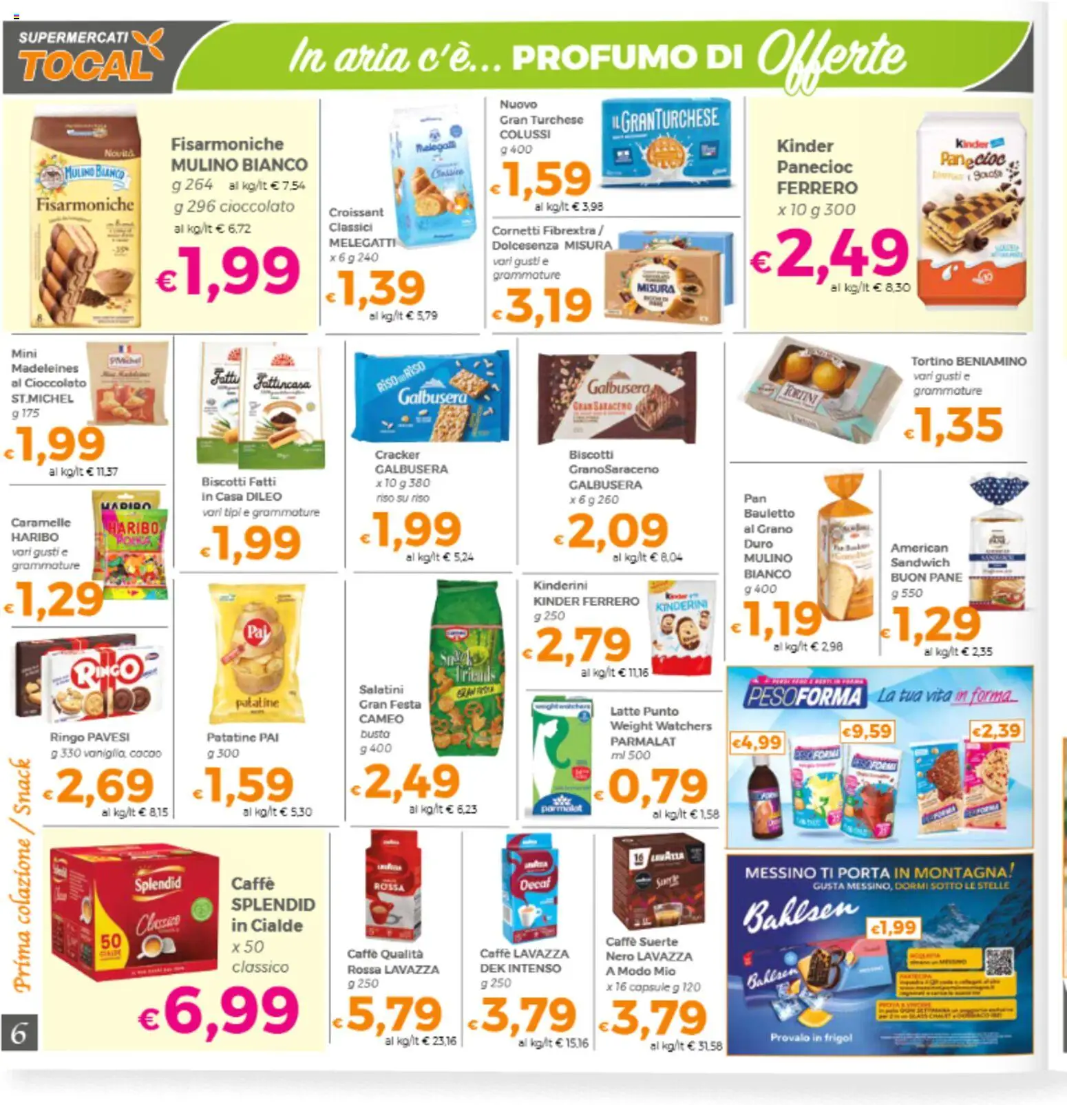 Volantino Tocal del 08.05.2026 | Pagina: 6 | Prodotti: Salatini, Pane, Cioccolato, Riso