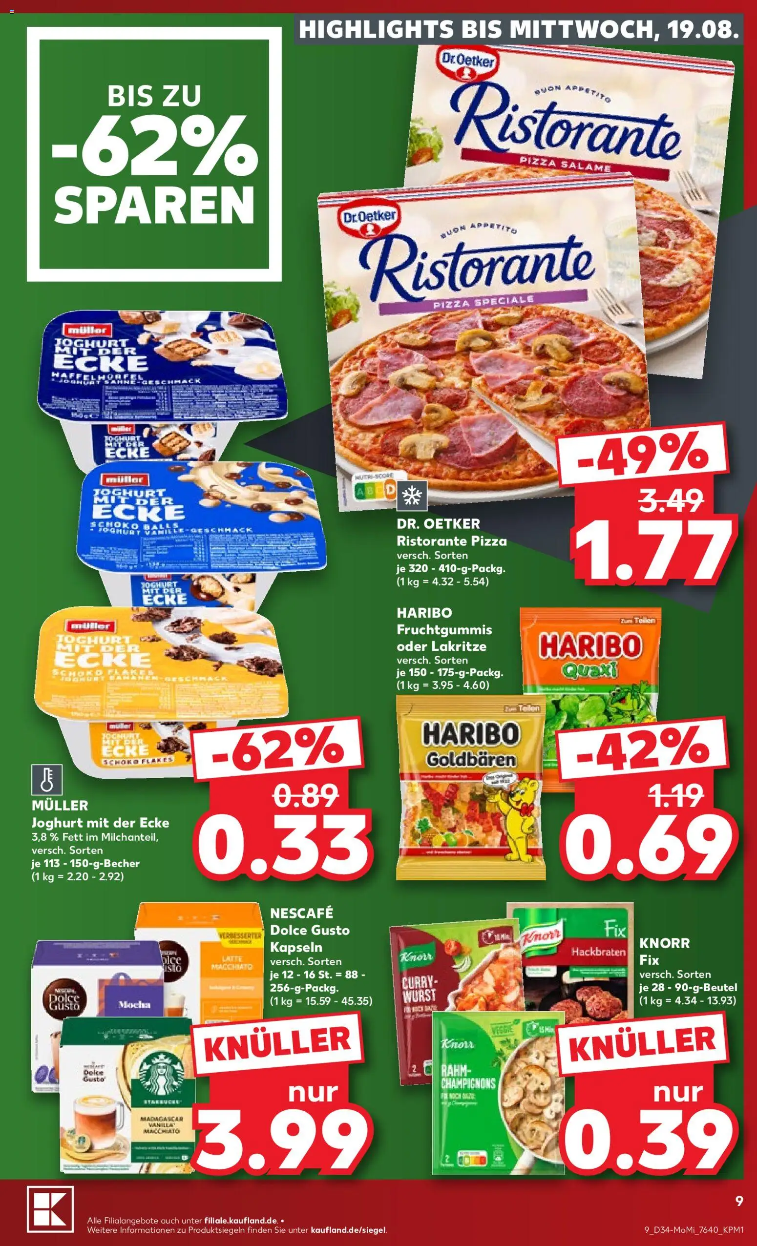 Kaufland Prospekt Bremen – gültig ab 17.08.2026 | Seite: 9 | Produkte: Joghurt, Knorr, Vanille, Wurst