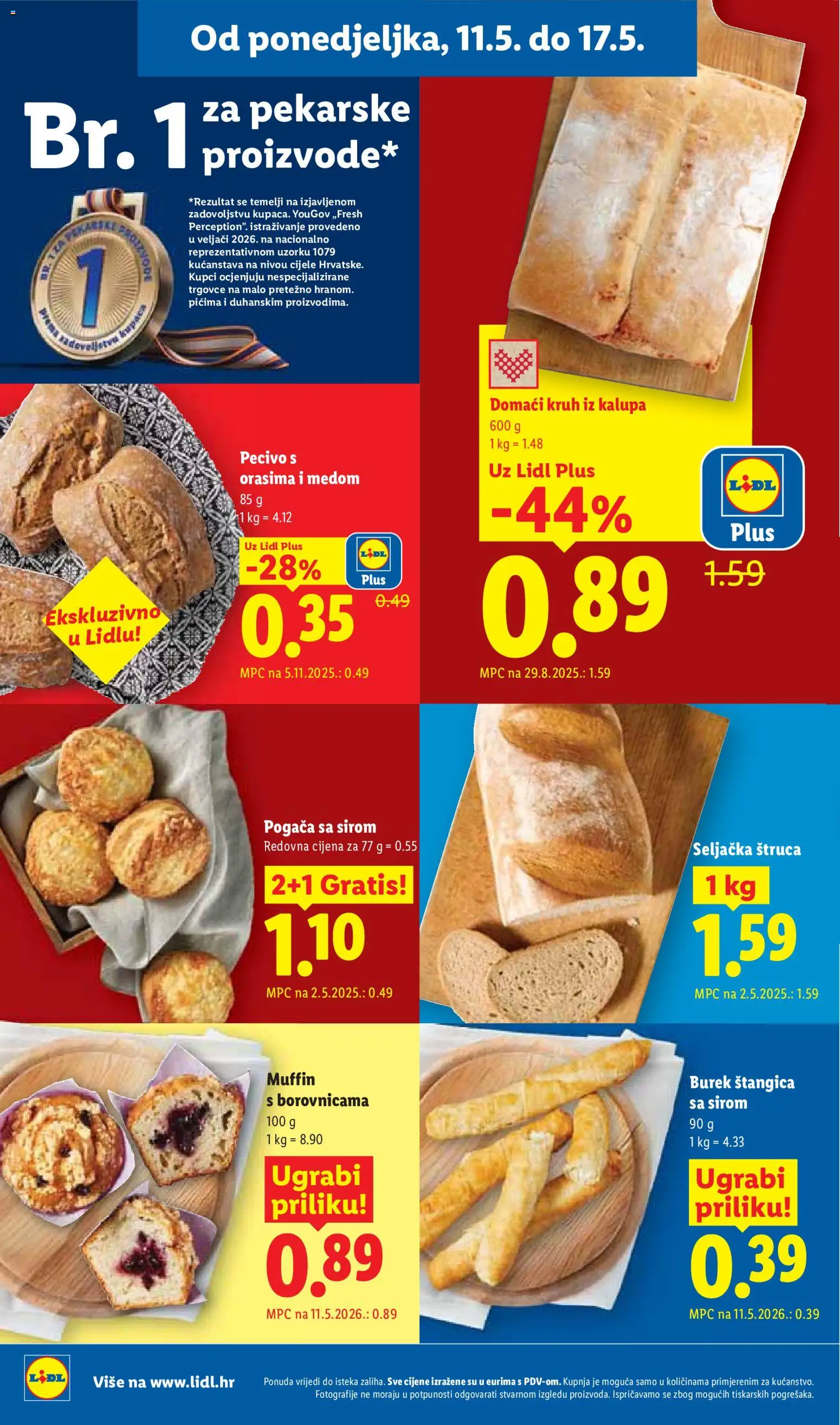 Lidl katalog | vrijedi od 11.05.2026 | Stranica: 4 | Proizvodi: Kruh, Burek, Pecivo