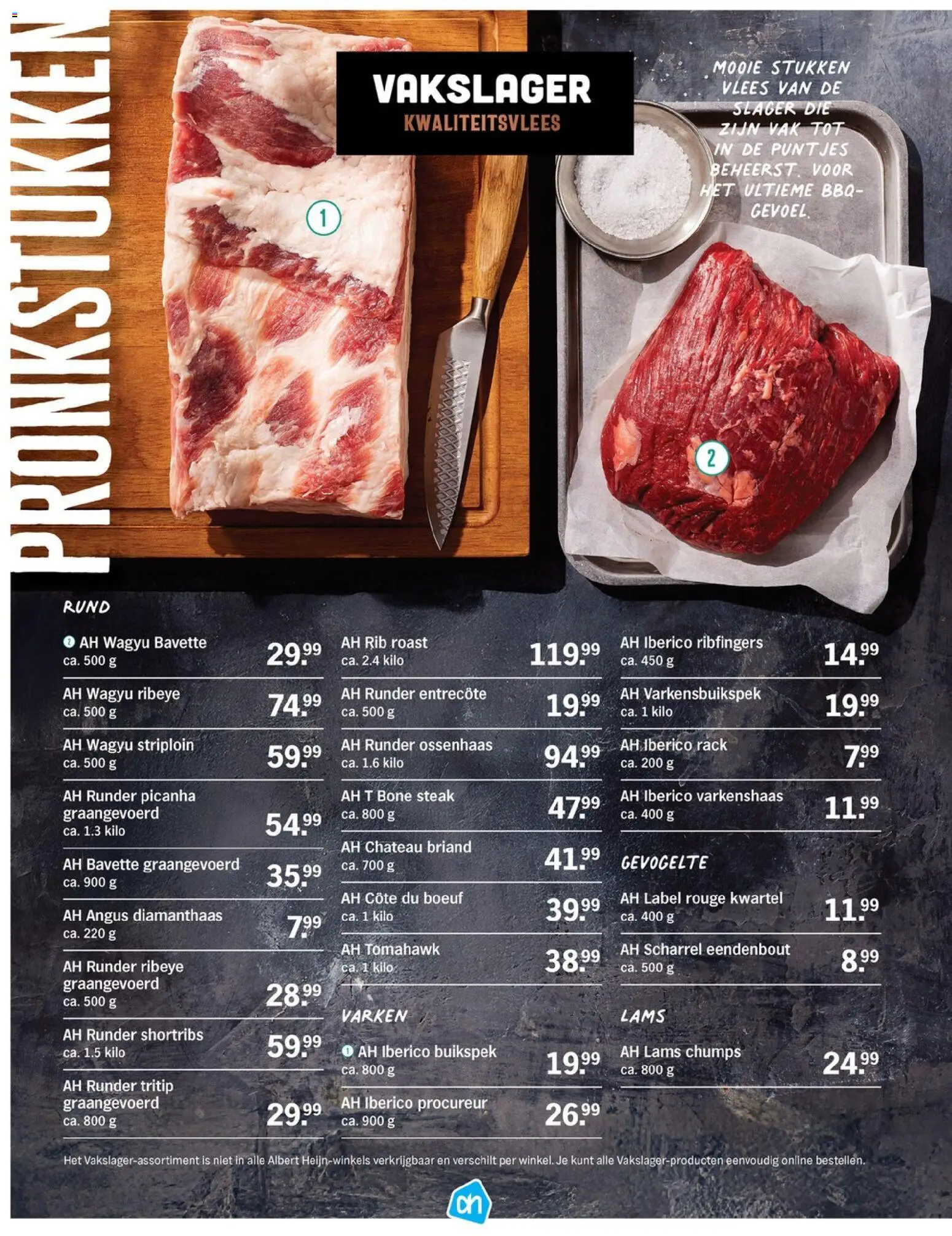 {H1} | Pagina: 48 | Producten: Vlees, Ossenhaas, Gevogelte, Varkenshaas