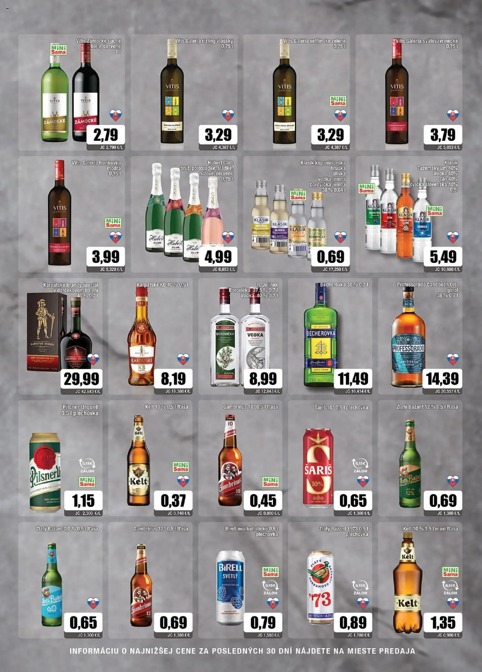 Nové Sama akcie – leták je platný od 02.10.2026 | Strana: 11 | Produkty: Becherovka, Pilsner Urquell, Birell, Vodka