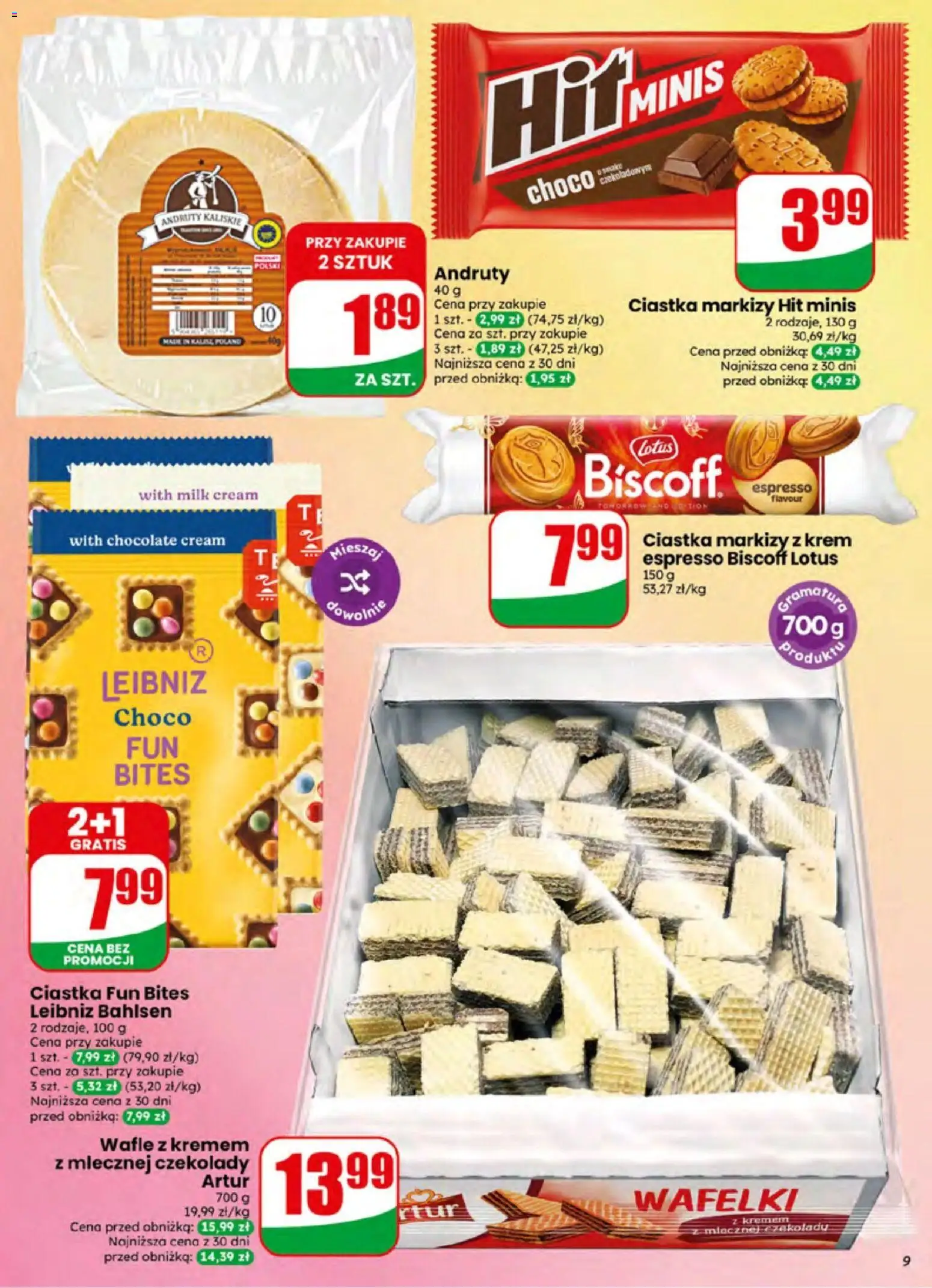 Dino gazetka od 24.06.2026 | Strona: 9 | Produkty: Czekolady, Wafle, Wafelki, Krem