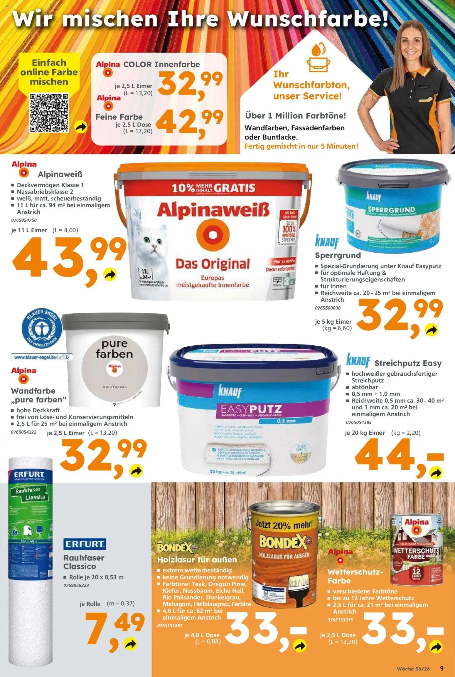 Globus Baumarkt Prospekt Berlin-Treptow – gültig ab 31.08.2026 | Seite: 9 | Produkte: Wandfarbe