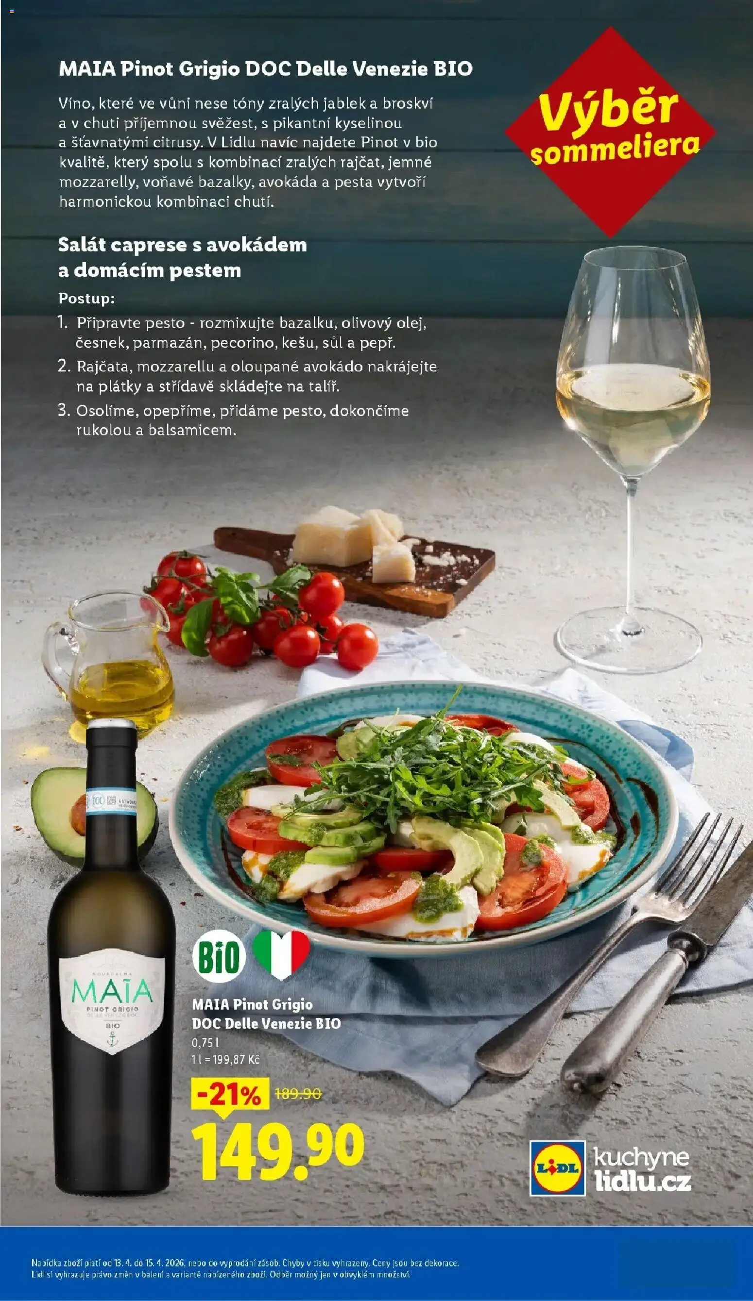 Lidl aktuální leták od 13.04.2026 | Strana: 23 | Produkty: Salát, Pesto, Pinot Grigio, Kuchyně