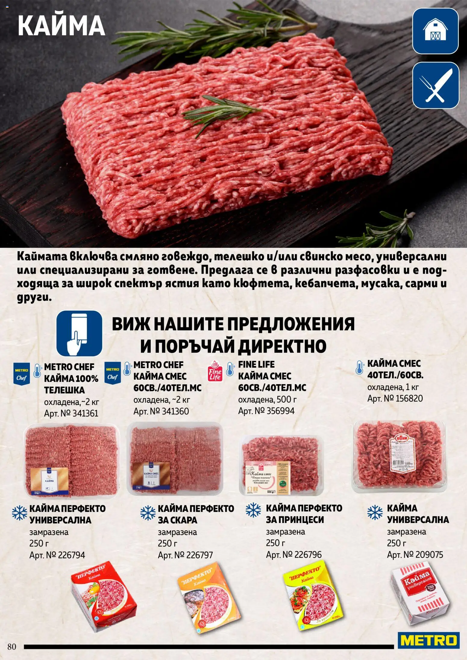 {H1} | Страница: 80 | Продукти: Свинско, Скара, Сарми, Кайма