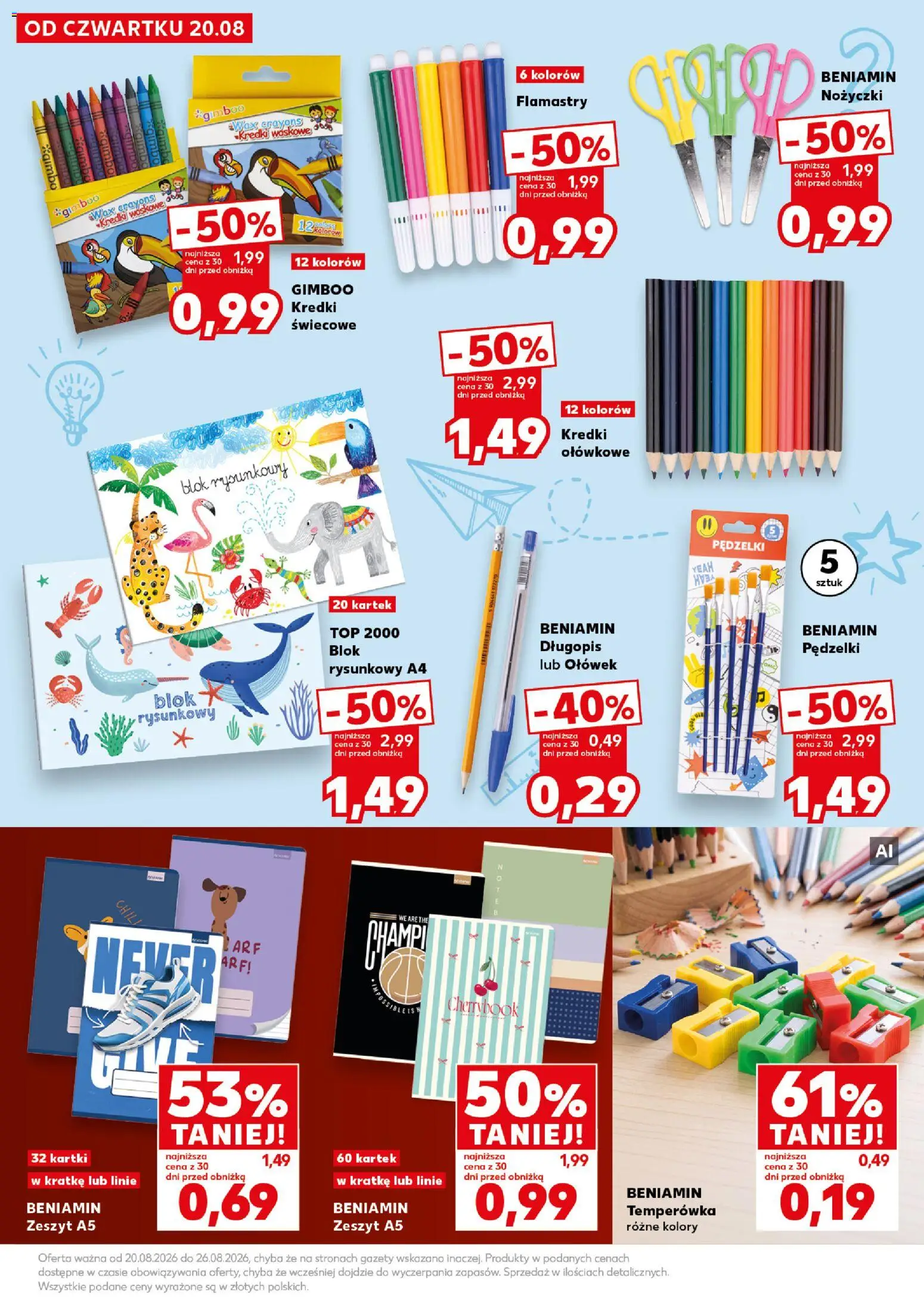 Kaufland Polsko leták - Nowy rok szkolny od 20.08.2026 | Strana: 5 | Produkty: Blok