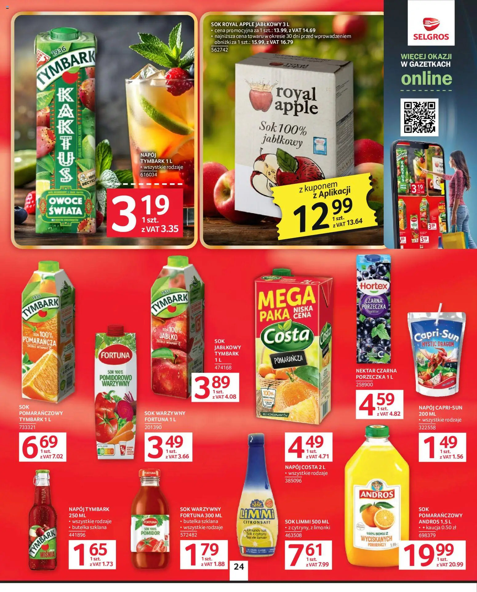 Selgros cash&carry gazetka od 02.06.2026 | Strona: 24 | Produkty: Cytryny, Sok, Owoce, Sok warzywny