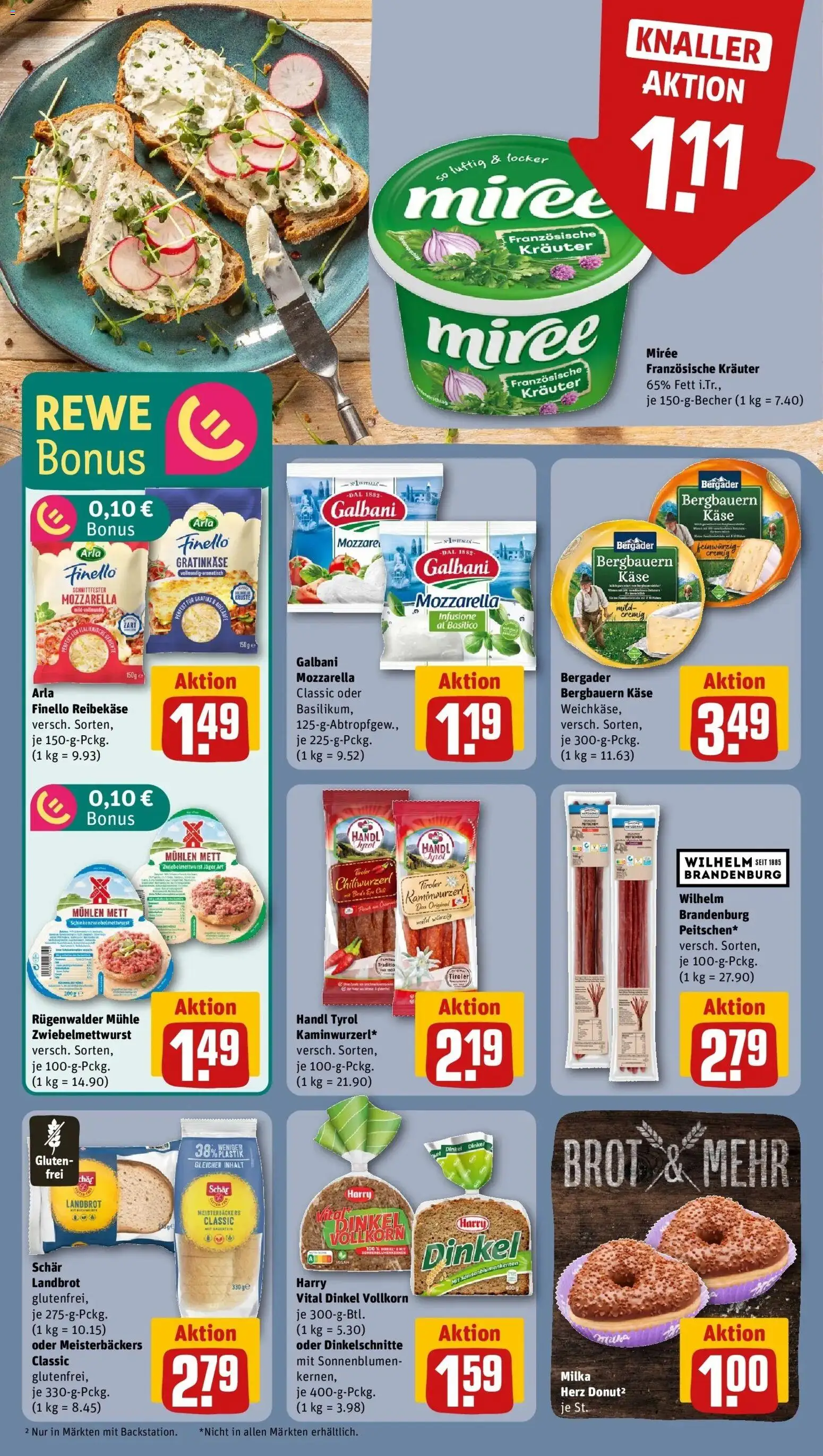 Rewe Prospekt Augsburg	 – gültig ab 10.05.2026 | Seite: 16 | Produkte: Käse, Mozzarella, Milka, Brot