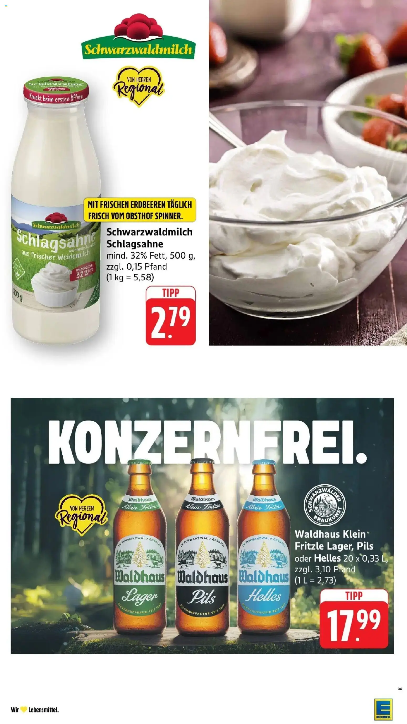 Edeka prospekt Ettenheim	 – gültig ab 10.05.2026 | Seite: 59 | Produkte: Schlagsahne, Pils, Erdbeeren