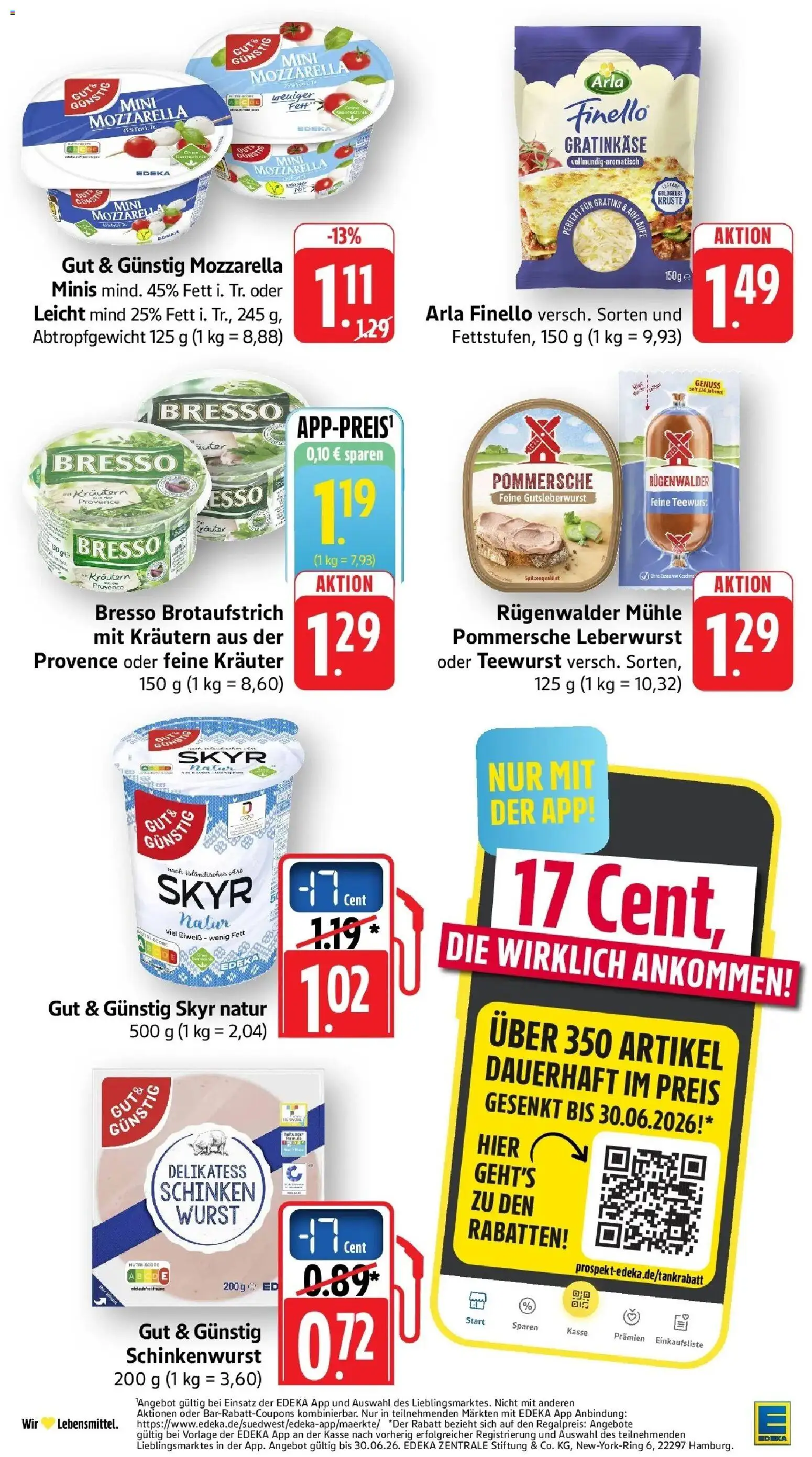 Edeka prospekt Heilbronn – gültig ab 22.06.2026 | Seite: 14 | Produkte: Mühle, Bresso, Skyr, Wurst