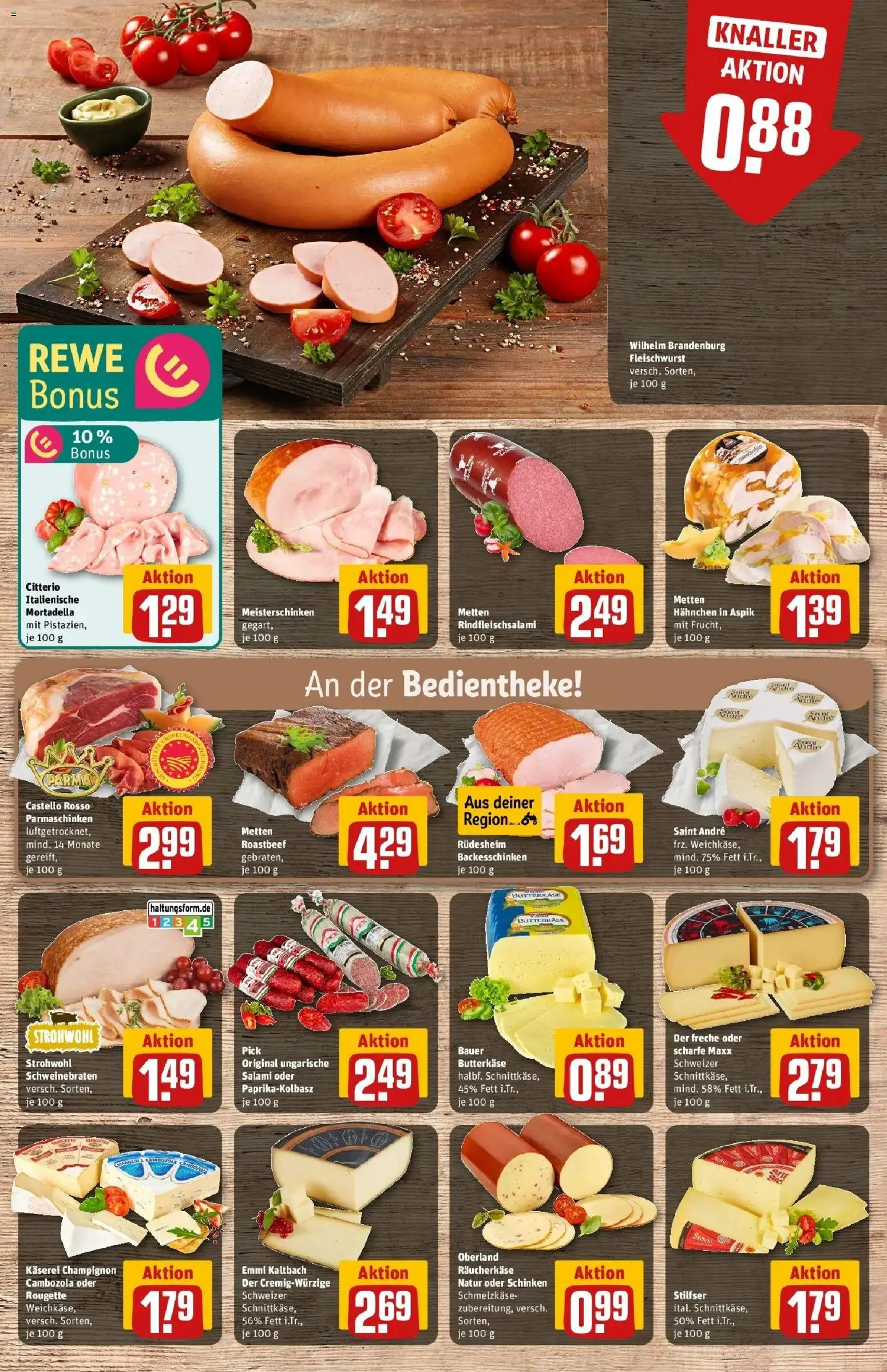 Rewe Prospekt Wallmerod – gültig ab 17.05.2026 | Seite: 11 | Produkte: Hahnchen, Butter, Roastbeef, Salami