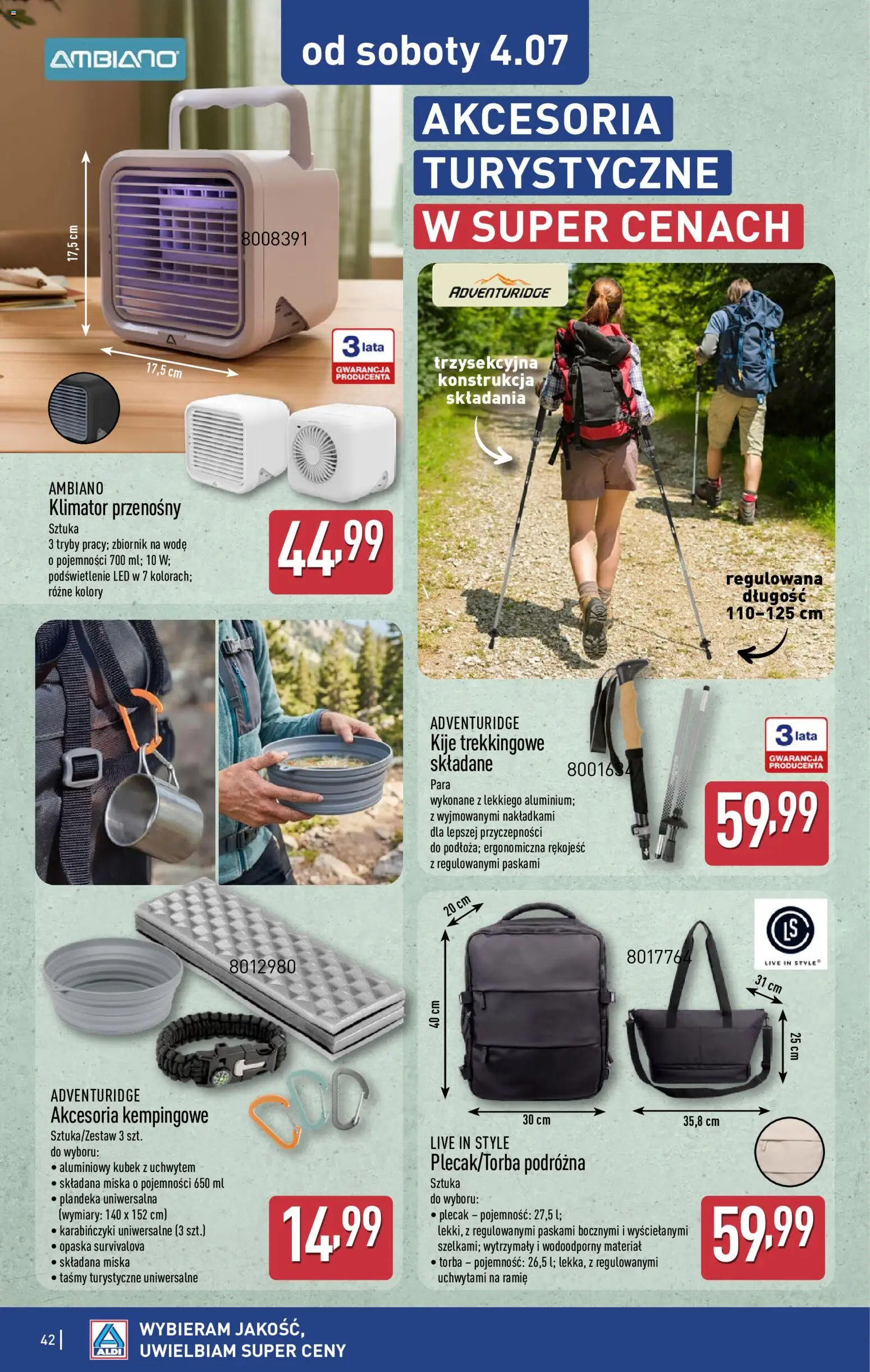 Aldi gazetka od 29.06.2026 | Strona: 42 | Produkty: Plecak, Torba