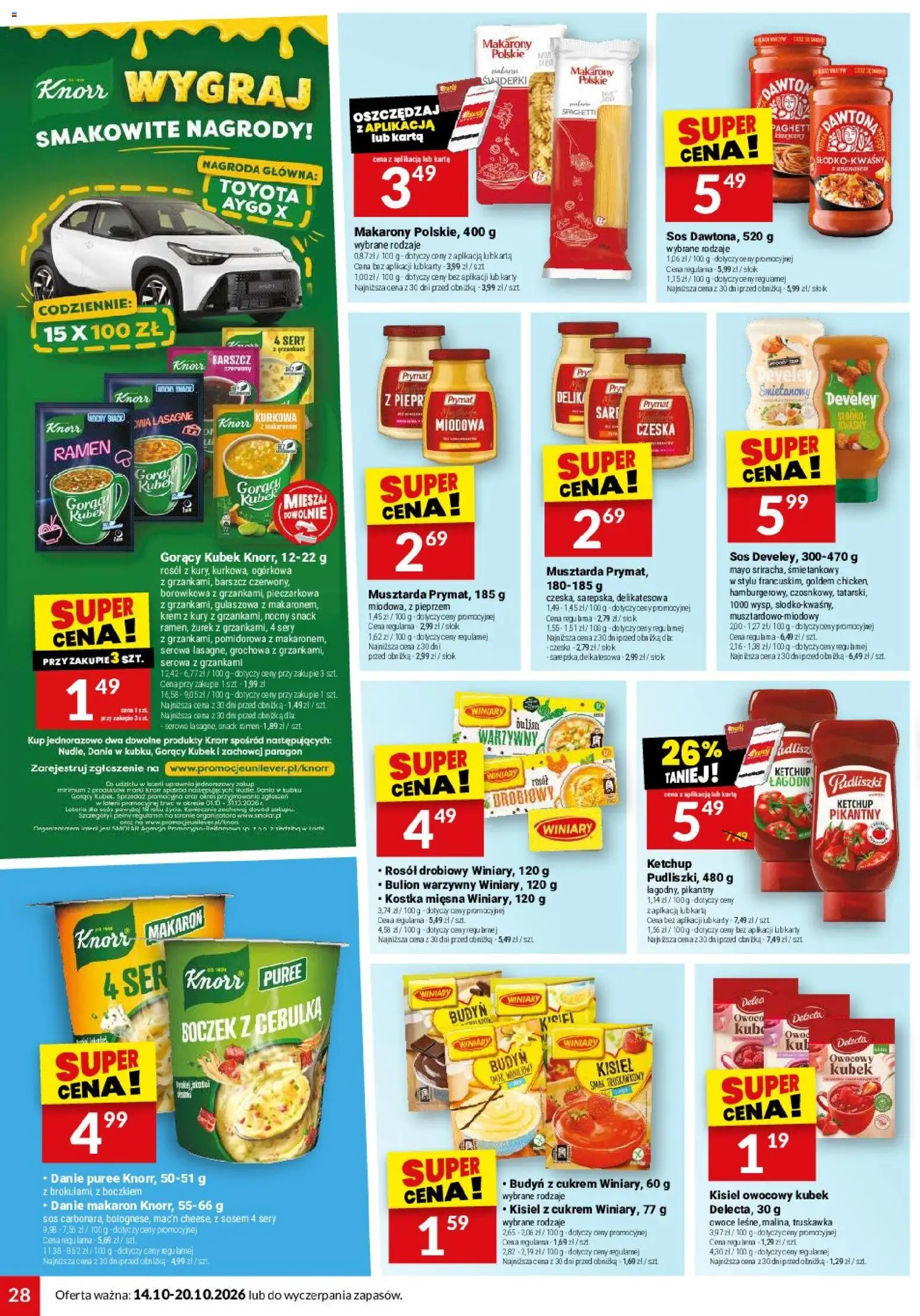 Twój Market gazetka od 14.10.2026 | Strona: 28 | Produkty: Budyń, Karta, Musztarda, Sery