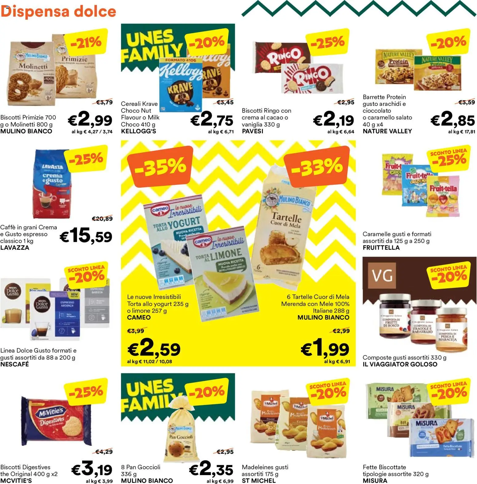 Volantino Unes del 12/08/2026 | Pagina: 8 | Prodotti: Crema, Yogurt, Limone, Caffè in grani