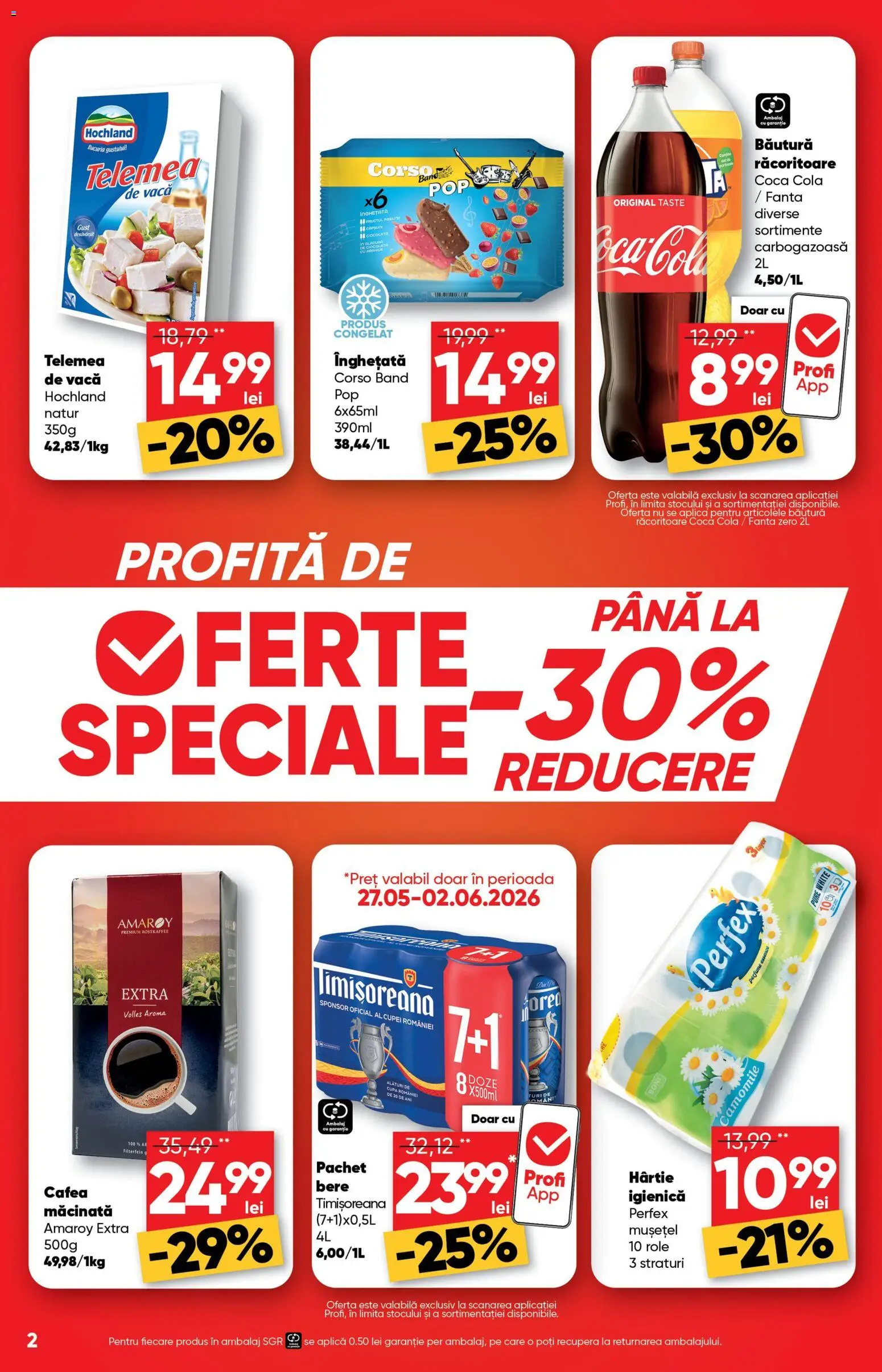Noul catalog Profi – valabil de la 27.05.2026 | Pagină: 2 | Produse: Role, Amerikan servis, Ciocolată, Înghețată