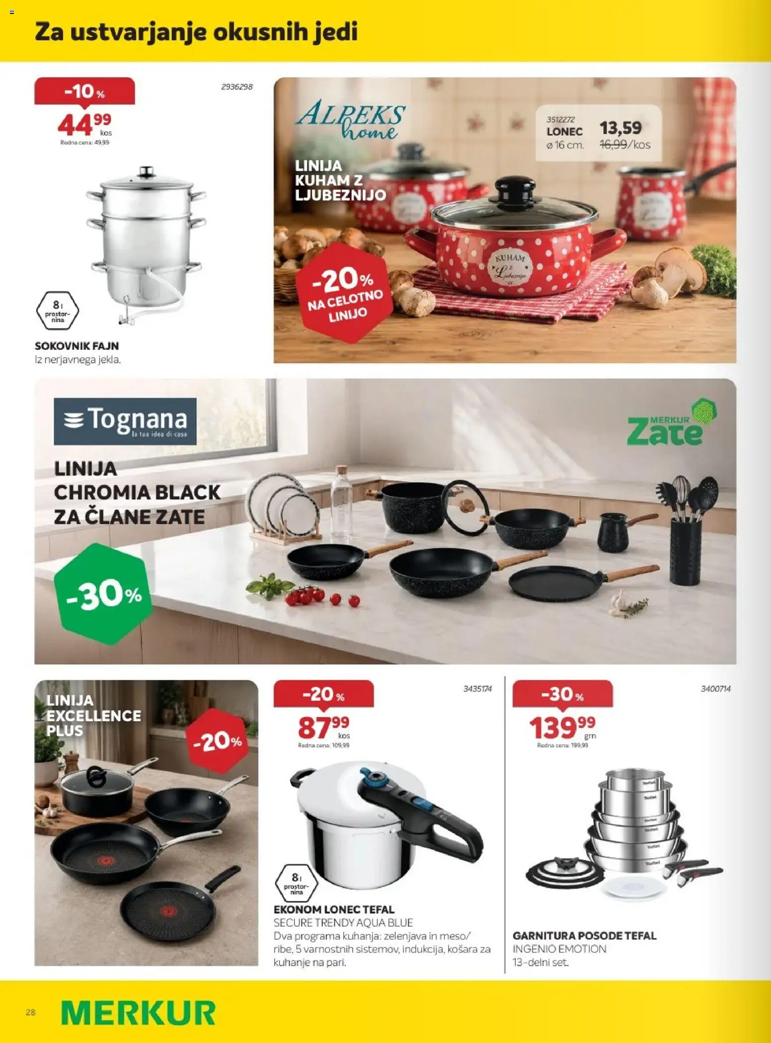 Novi Merkur katalog ponudbe – veljaven od 02.09.2026 | Stran: 28 | Izdelki: Sokovnik, Košara, Zelenjava