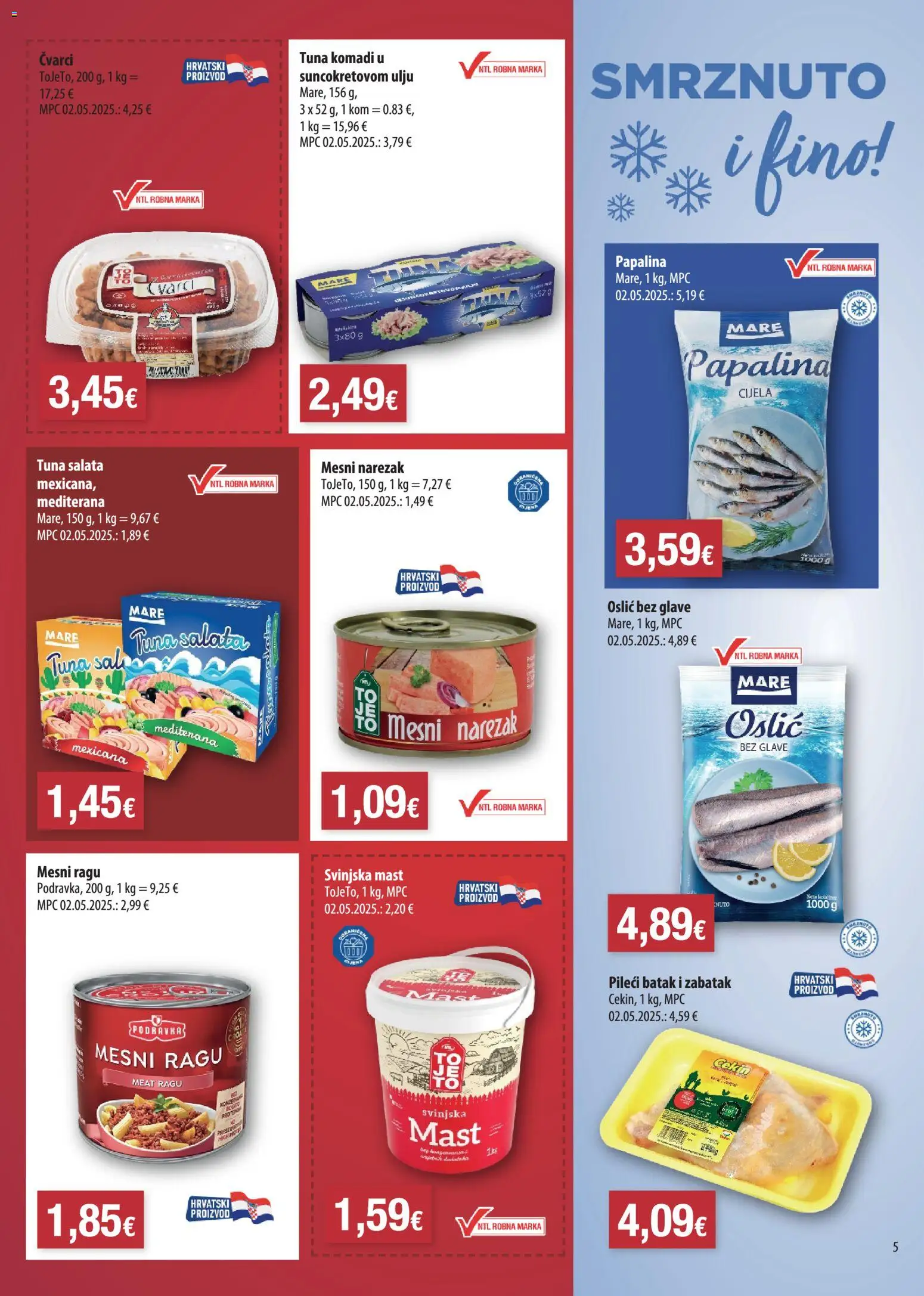 NTL katalog | vrijedi od 10.06.2026 | Stranica: 5 | Proizvodi: Mast, Podravka, Salata, Šal