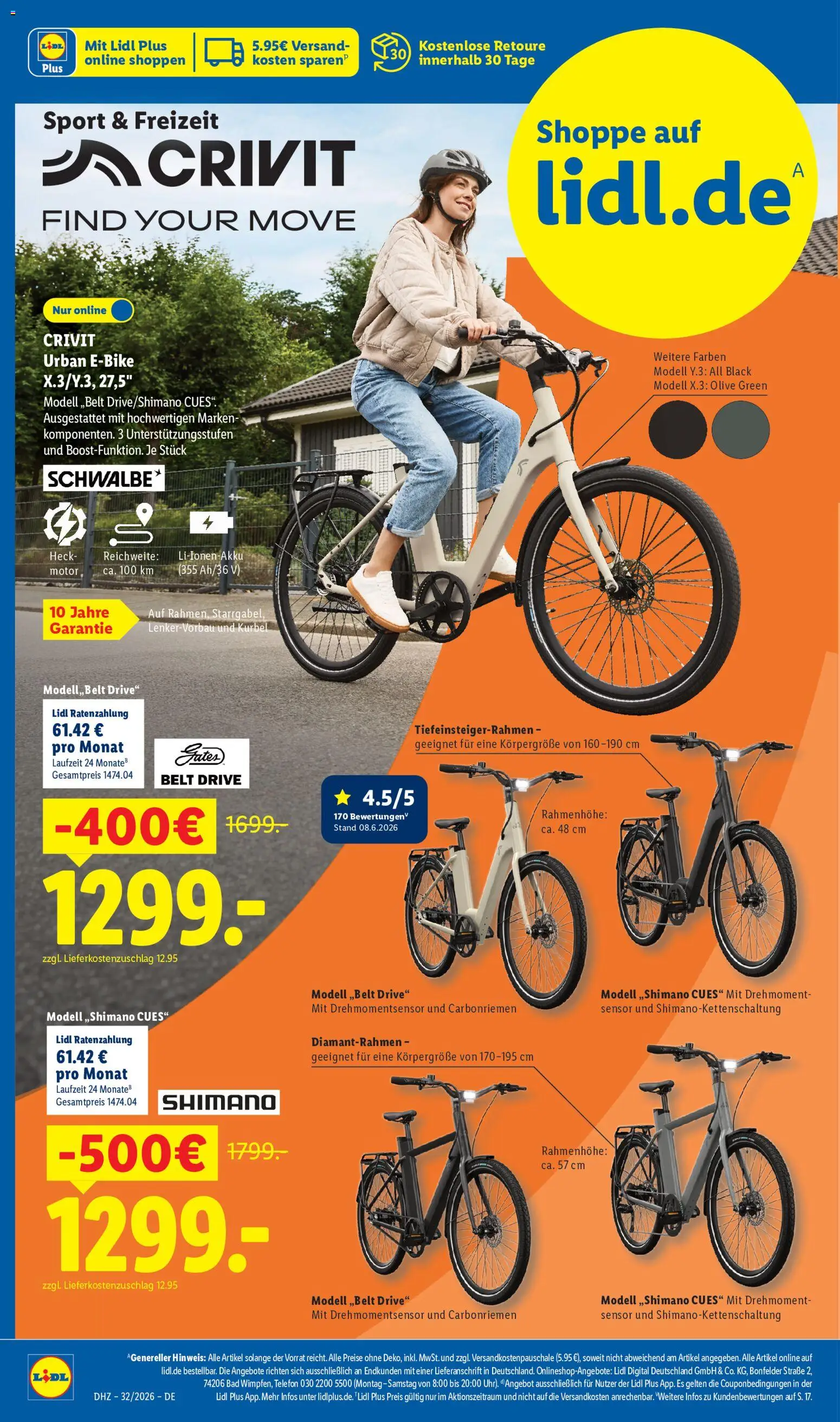 Lidl Angebot der Woche – gültig ab 03.08.2026 | Seite: 26 | Produkte: Bad, E-Bike, Telefon