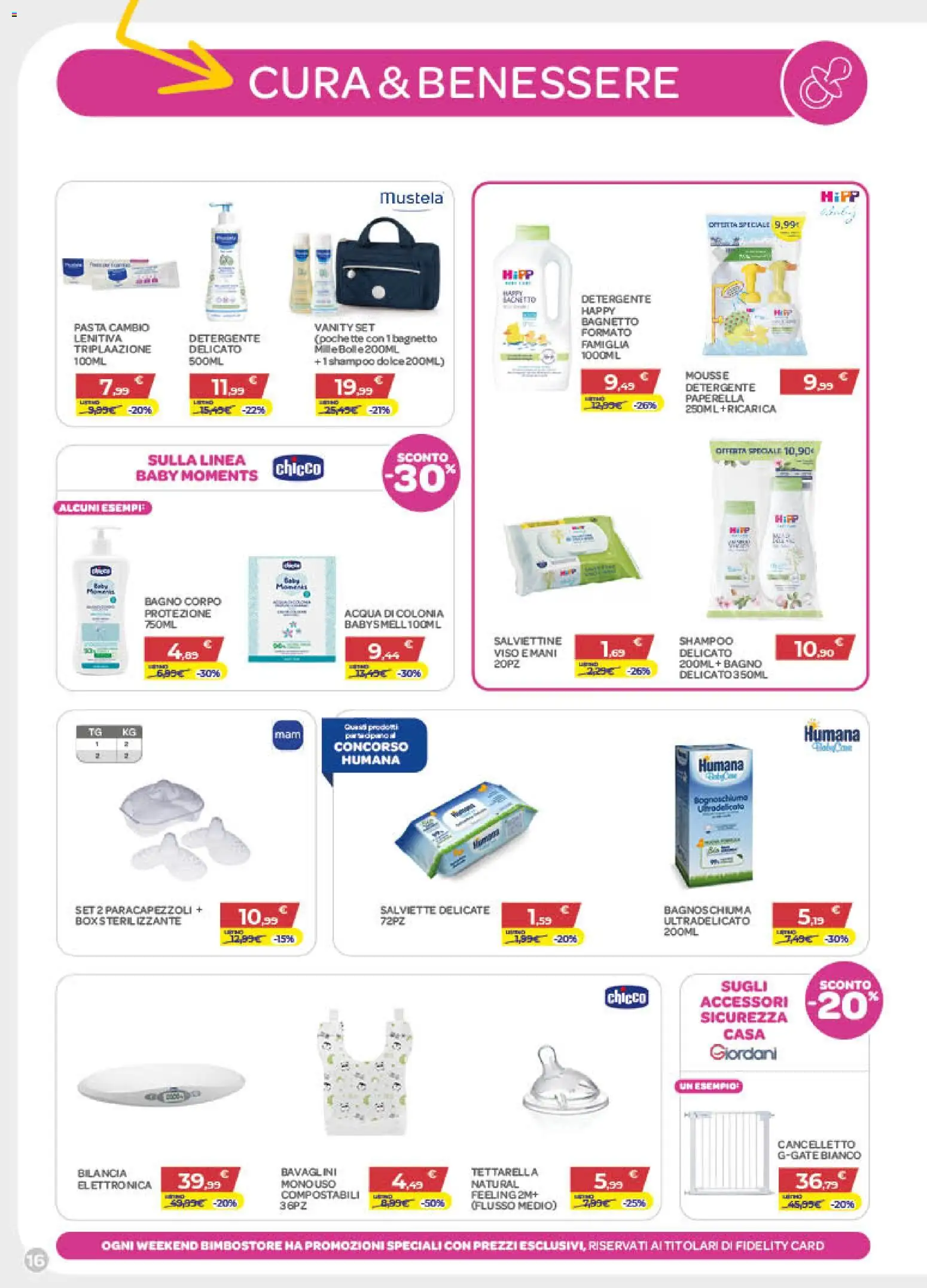 Volantino Bimbo store del 11.06.2026 | Pagina: 16 | Prodotti: Shampoo, Bagnoschiuma, Detergente, Bilancia