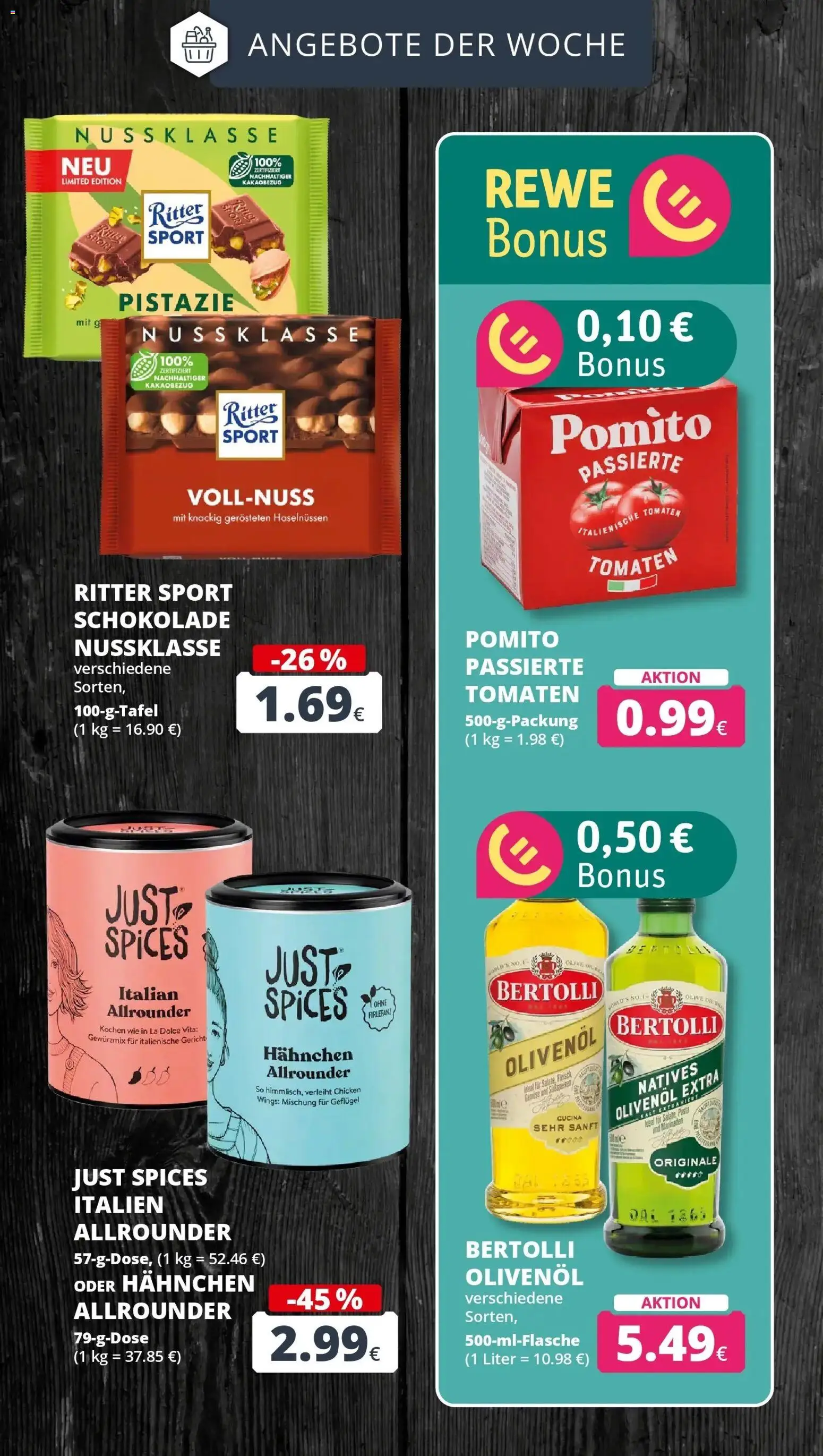 REWE Prospekt ab 07.09.2026 zum Blättern » Angebote | Seite: 6 | Produkte: Hahnchen, Schokolade, Olivenol, Tomaten