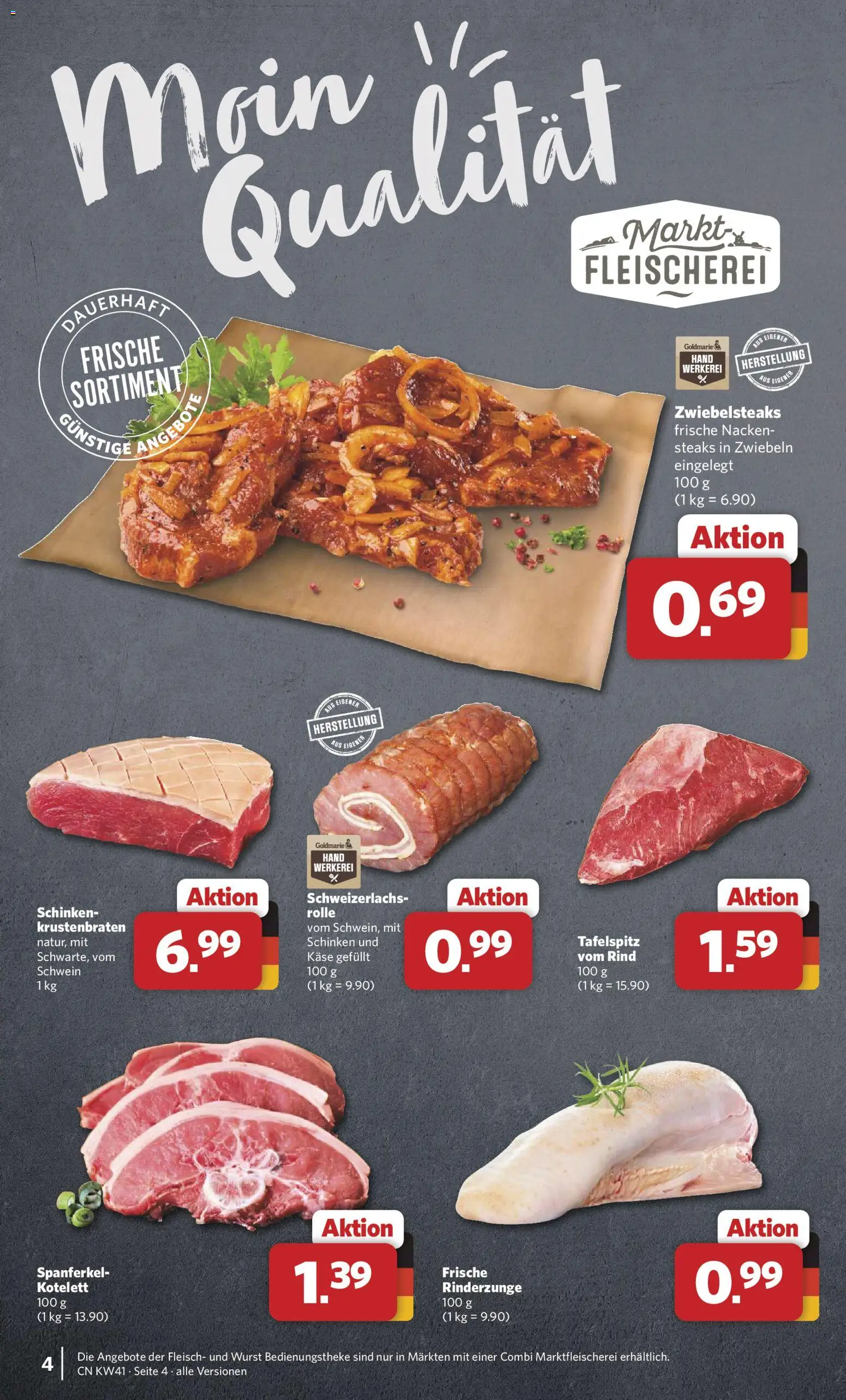 Combi Prospekt – gültig ab 05.10.2026 | Seite: 4 | Produkte: Krustenbraten, Wurst, Schinken, Fleisch