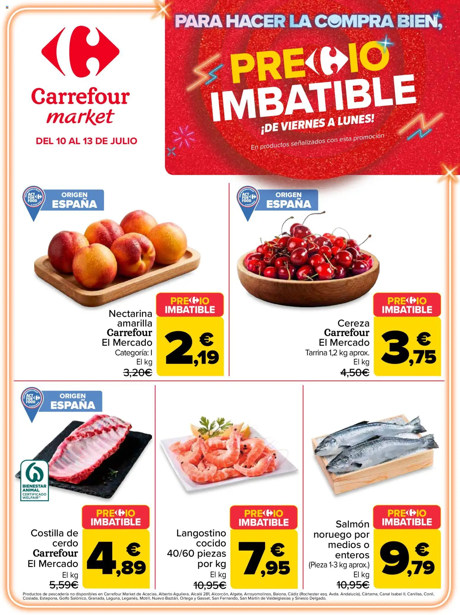 Carrefour Market Precio Imbatible │ válido desde el 10/07/2026 | Página: 1 | Productos: Cerdo, Langostino